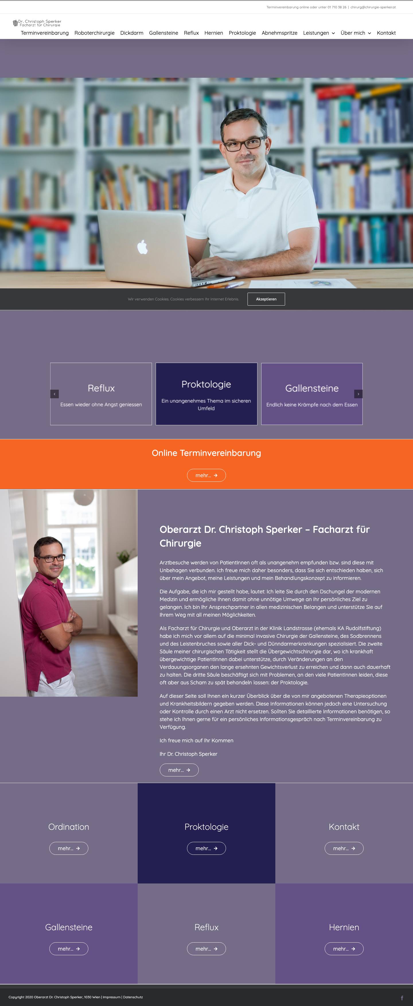 OA Dr. Christoph Sperker, Facharzt für Chirurgie, 1030 Wien - Full Screenshot