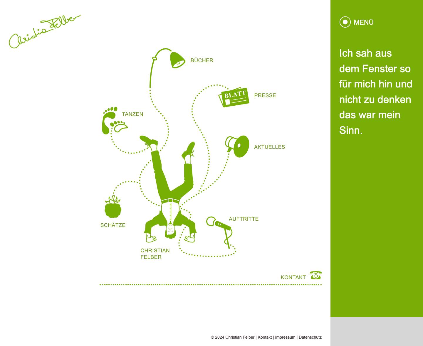 Startseite - Christian Felber - Der tanzende Ökonom - Full Screenshot