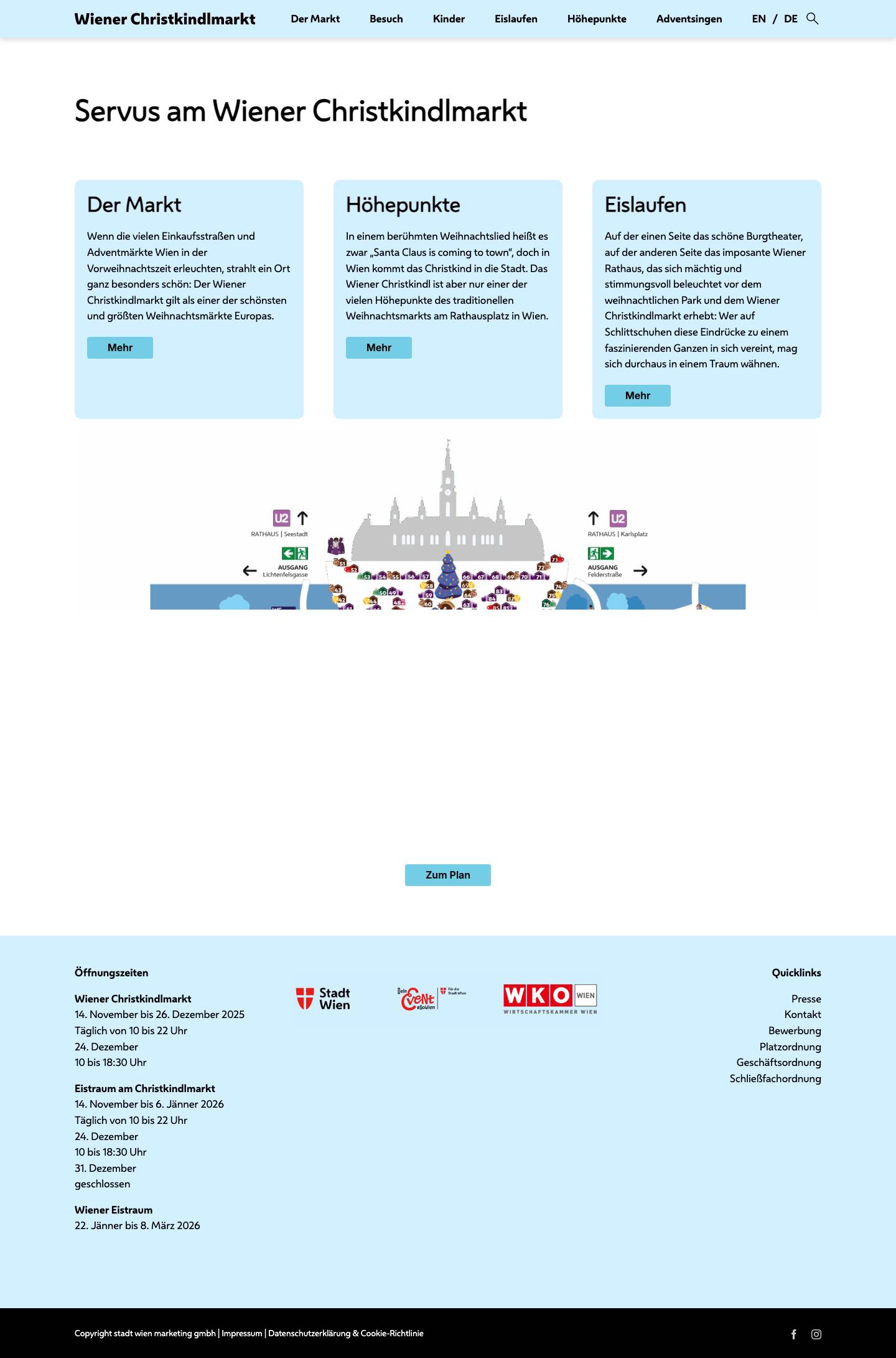 Christkindlmarkt – Wiener Christkindlmarkt am Rathausplatz - Full Screenshot