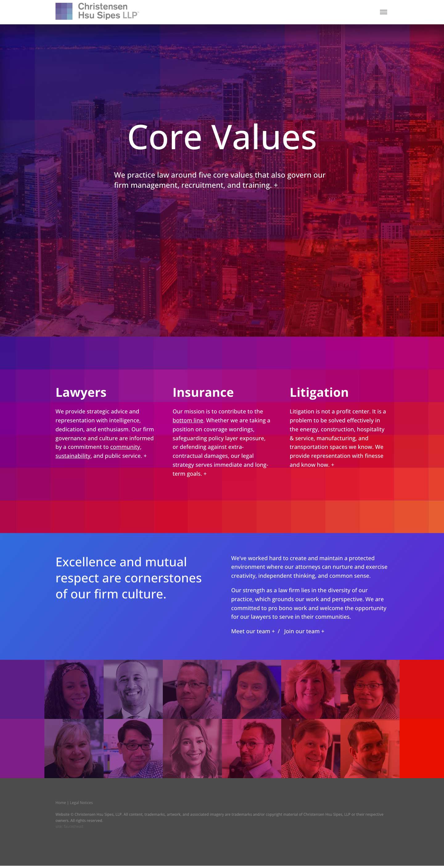 Christensen Hsu Sipes LLP - Lawyers - Full Screenshot