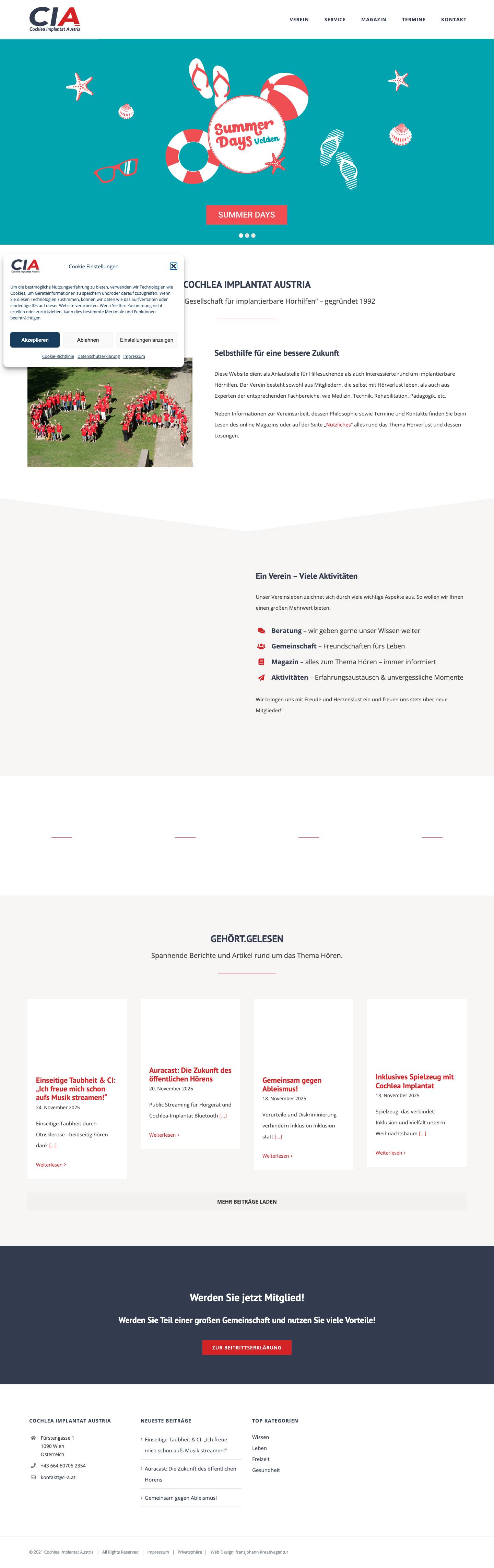 Home - Cochlea Implantat Austria - Full Screenshot