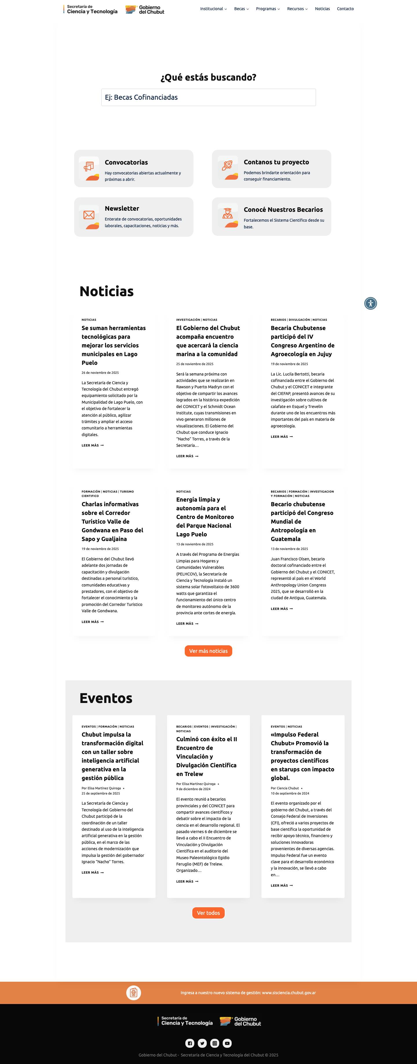 Secretaría de Ciencia y Tecnología del Chubut – Organismo del estado provincial dedicado a promover el desarrollo científico y tecnológico en nuestra región. Nuestra misión es impulsar la investigación, la innovación y la vinculación a través de diversas iniciativas y programas.AmpliarAmpliarAmpliarAmpliarAmpliarAlternar el menúContinuarContinuarContinuarContinuarContinuarContinuarContinuarContinuarContinuarFacebookTwitterInstagramYouTubeAmpliarAmpliarAmpliarAmpliarAmpliar - Full Screenshot