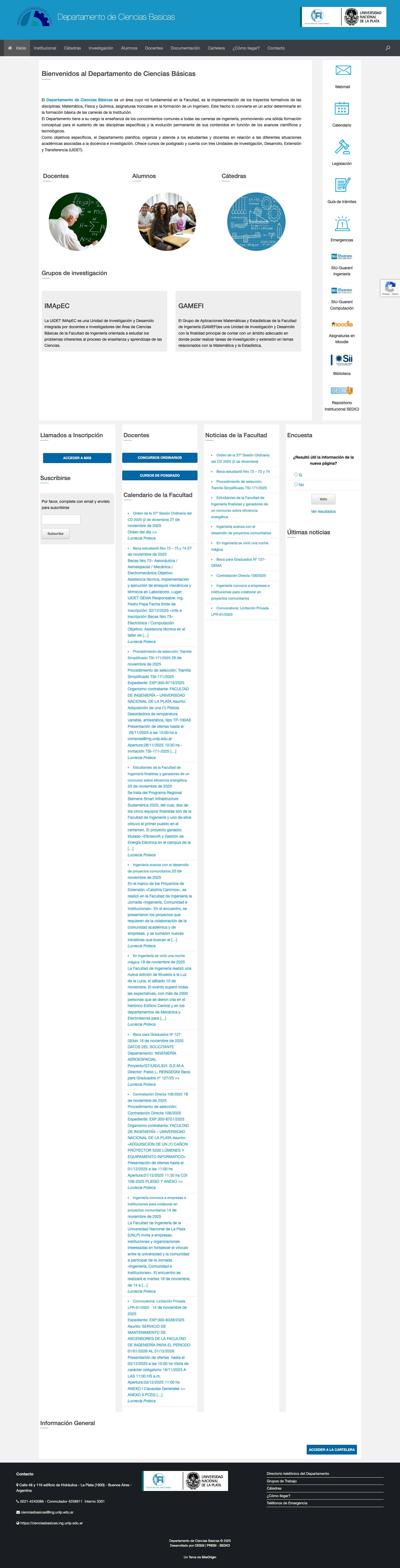 Departamento de Ciencias Basicas - Full Screenshot