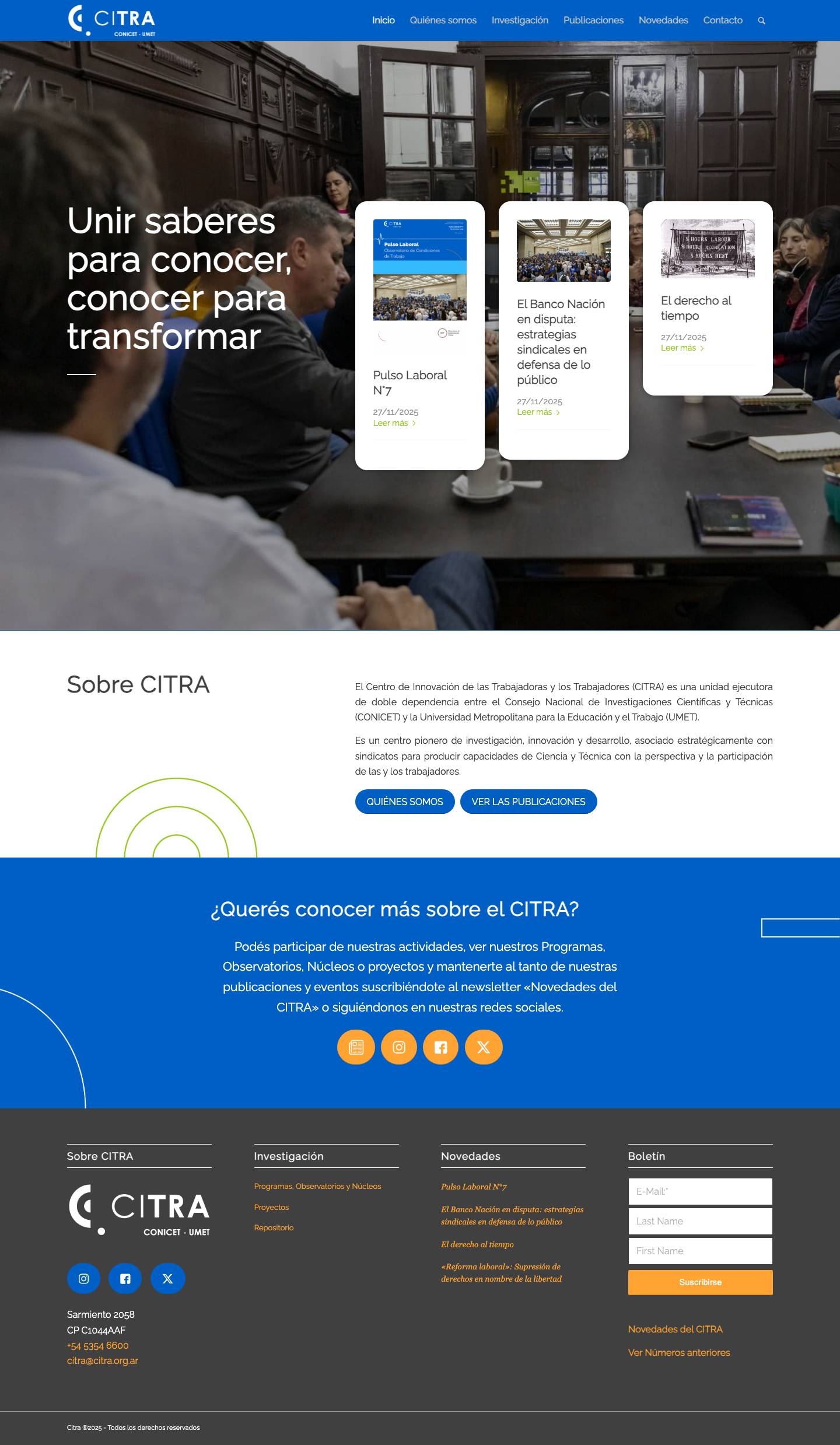 CITRA – Centro de Innovación de los Trabajadores - Full Screenshot