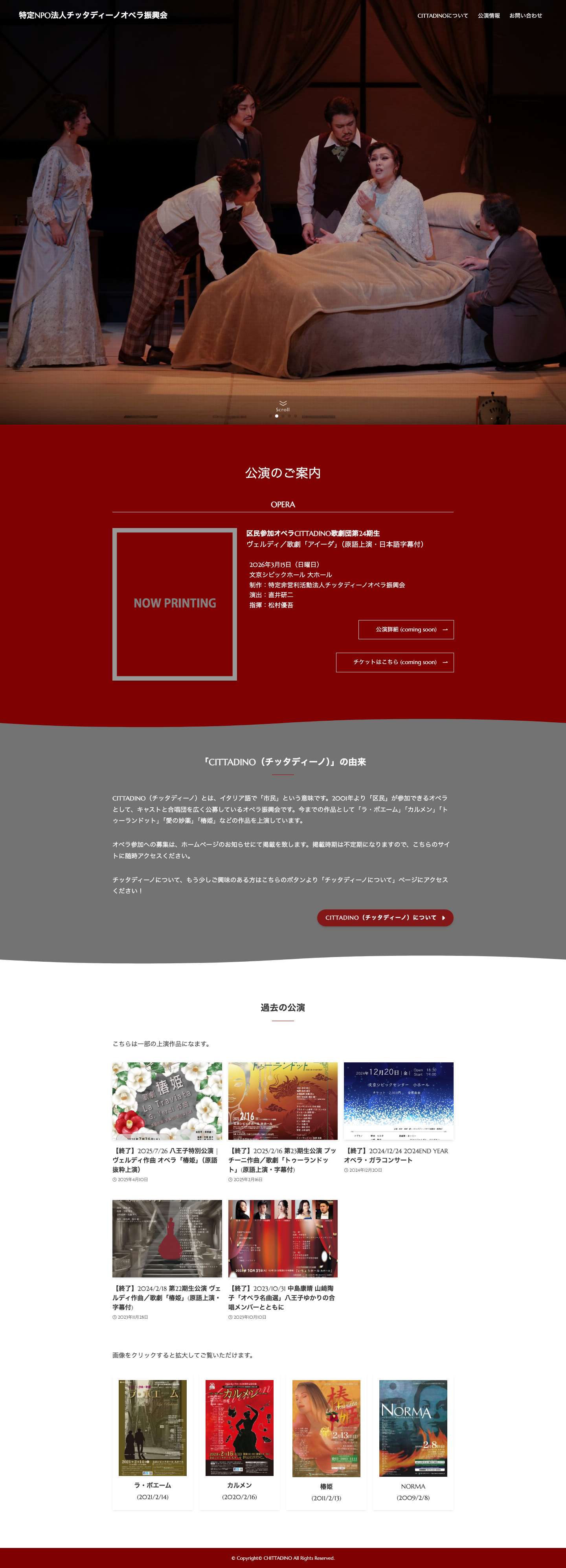 特定NPO法人チッタディーノオペラ振興会 – CHITTADINO - Full Screenshot