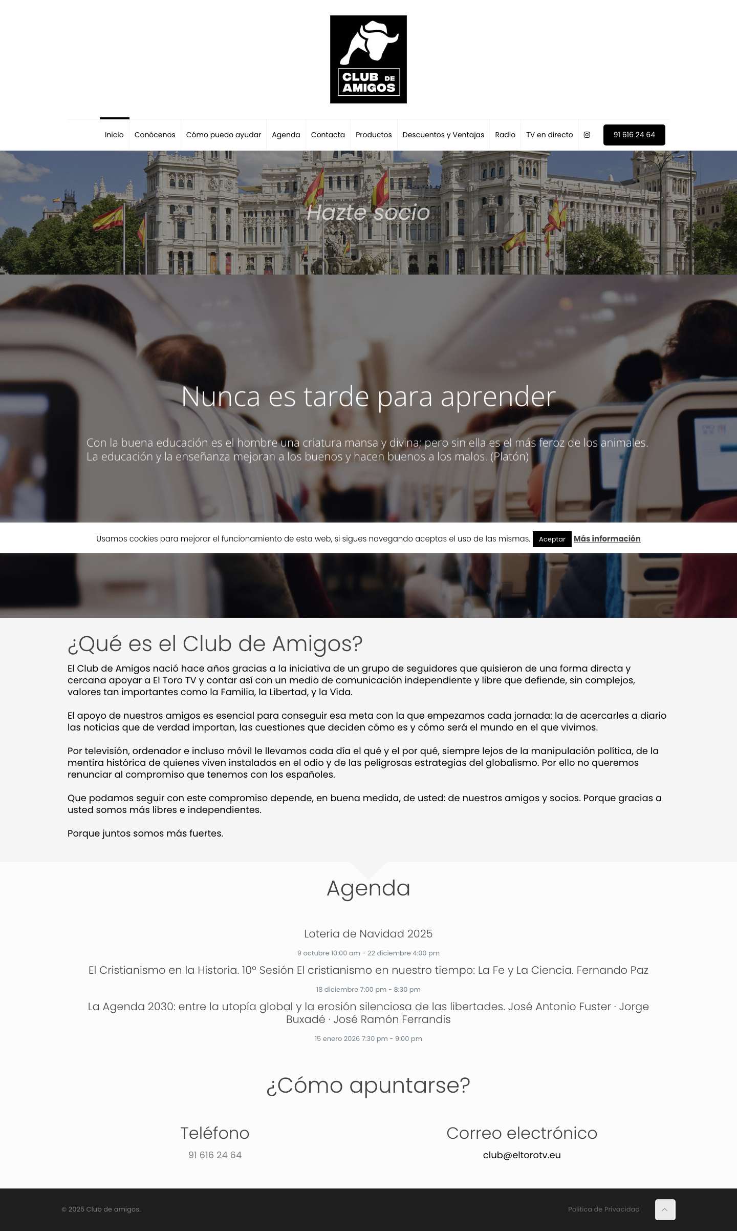 Inicio - Club de amigos - Full Screenshot