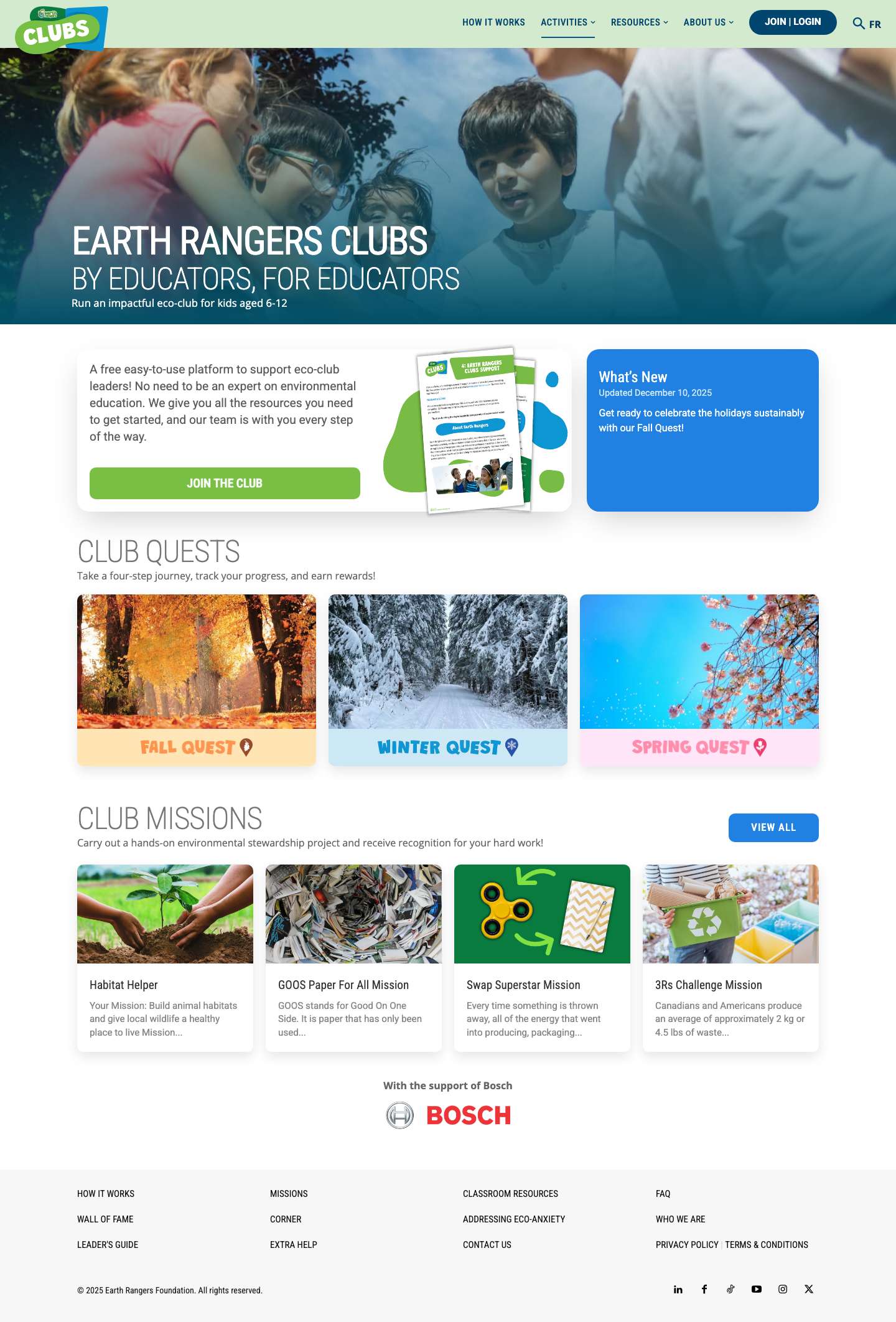 Clubs - Earth Rangers Clubs - Full Screenshot