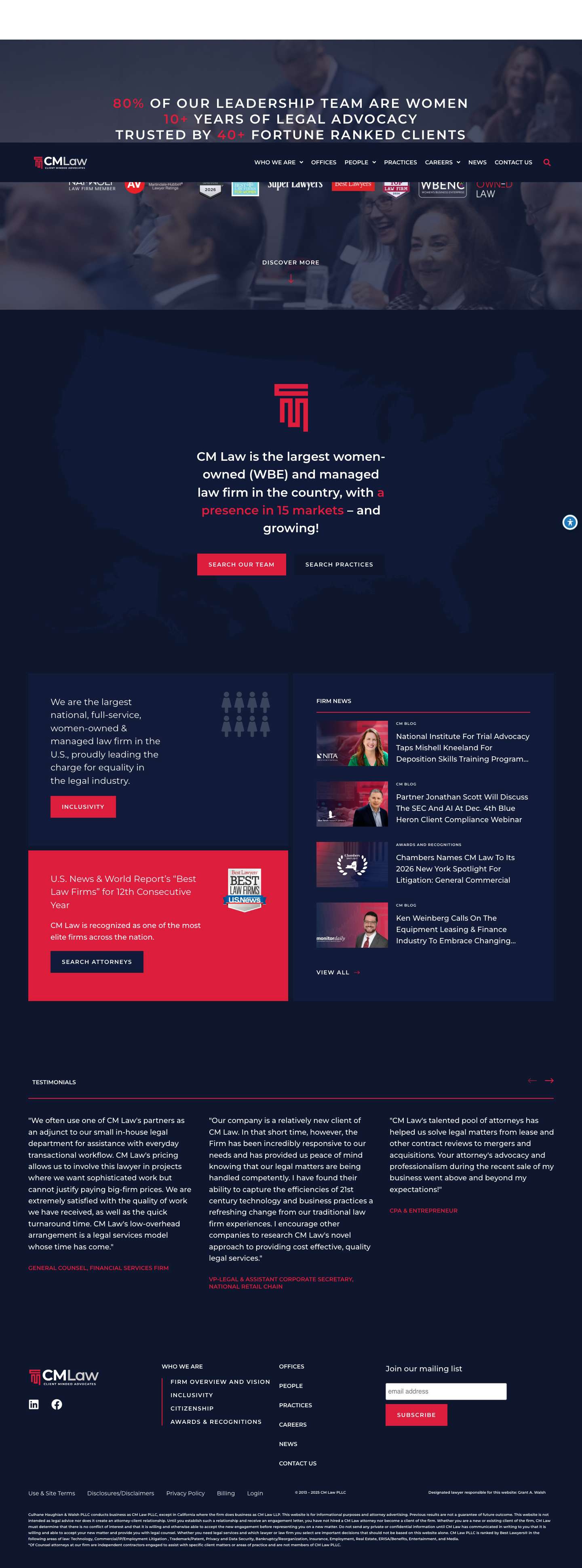 CM Law PLLC - Client Minded Advocates - Full Screenshot