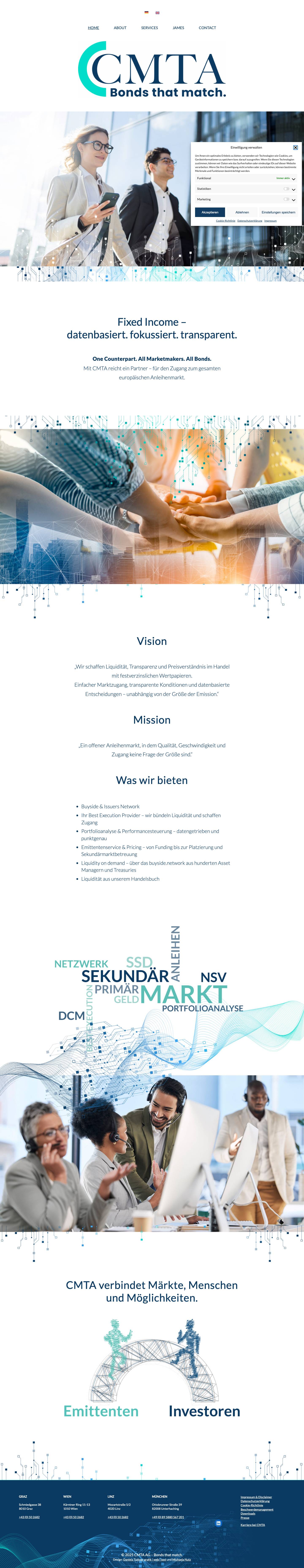 CMTA AG | Datengetriebene Fixed-Income-Plattform - Full Screenshot