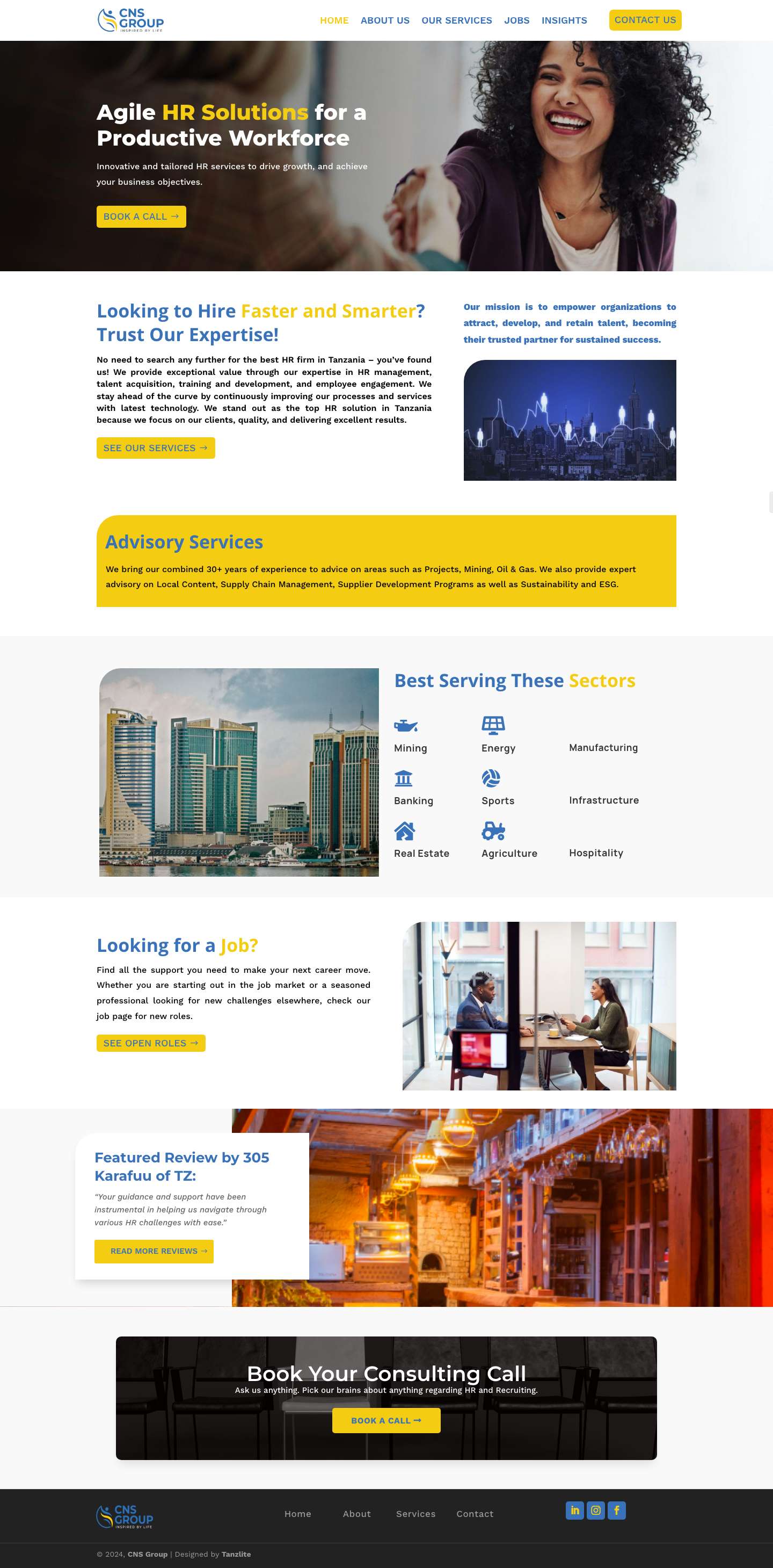 CNS Group - Unparalleled HR Solutions in Tanzania - Full Screenshot
