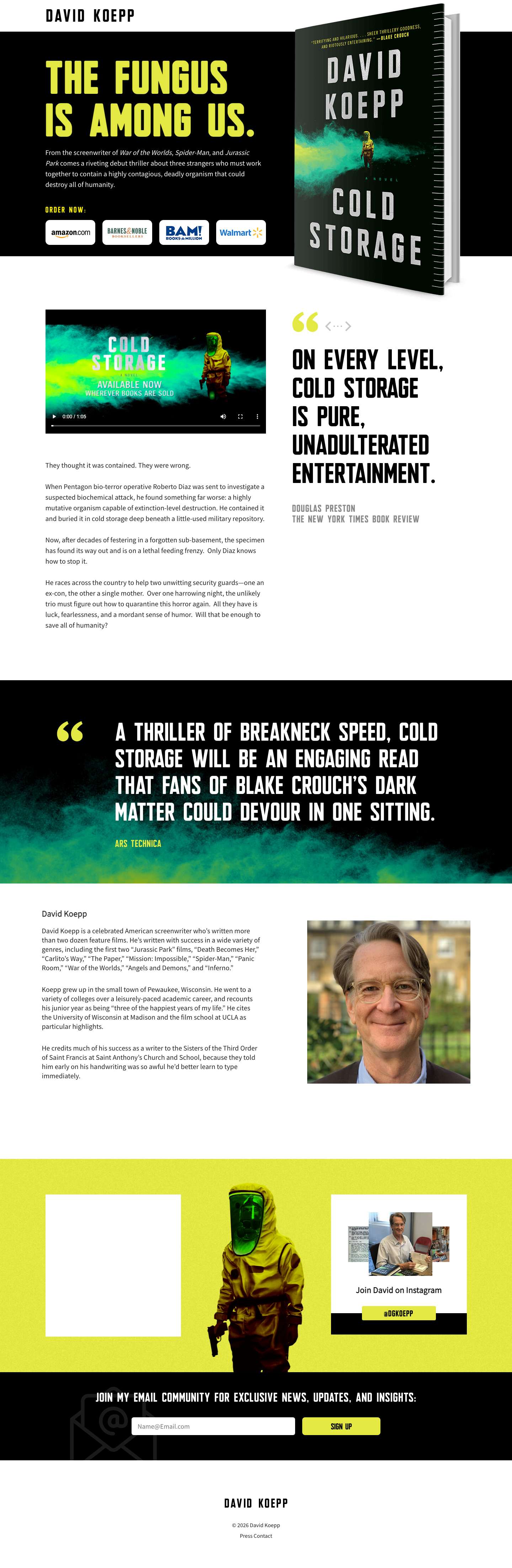 David Koepp - Screenwriter and Director, and Author of Cold Storage - Full Screenshot