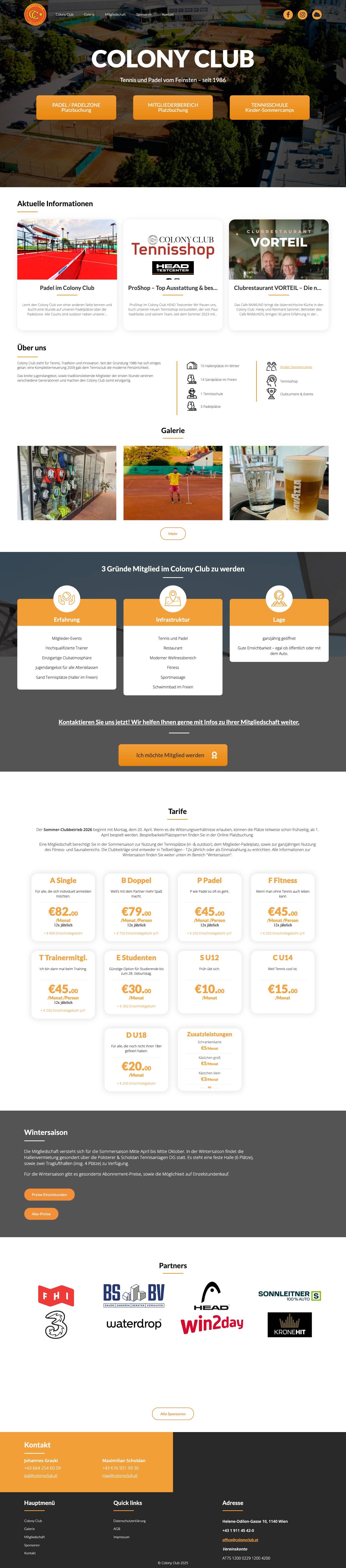 Colony Club - Hauptseite - Colony Club - Full Screenshot