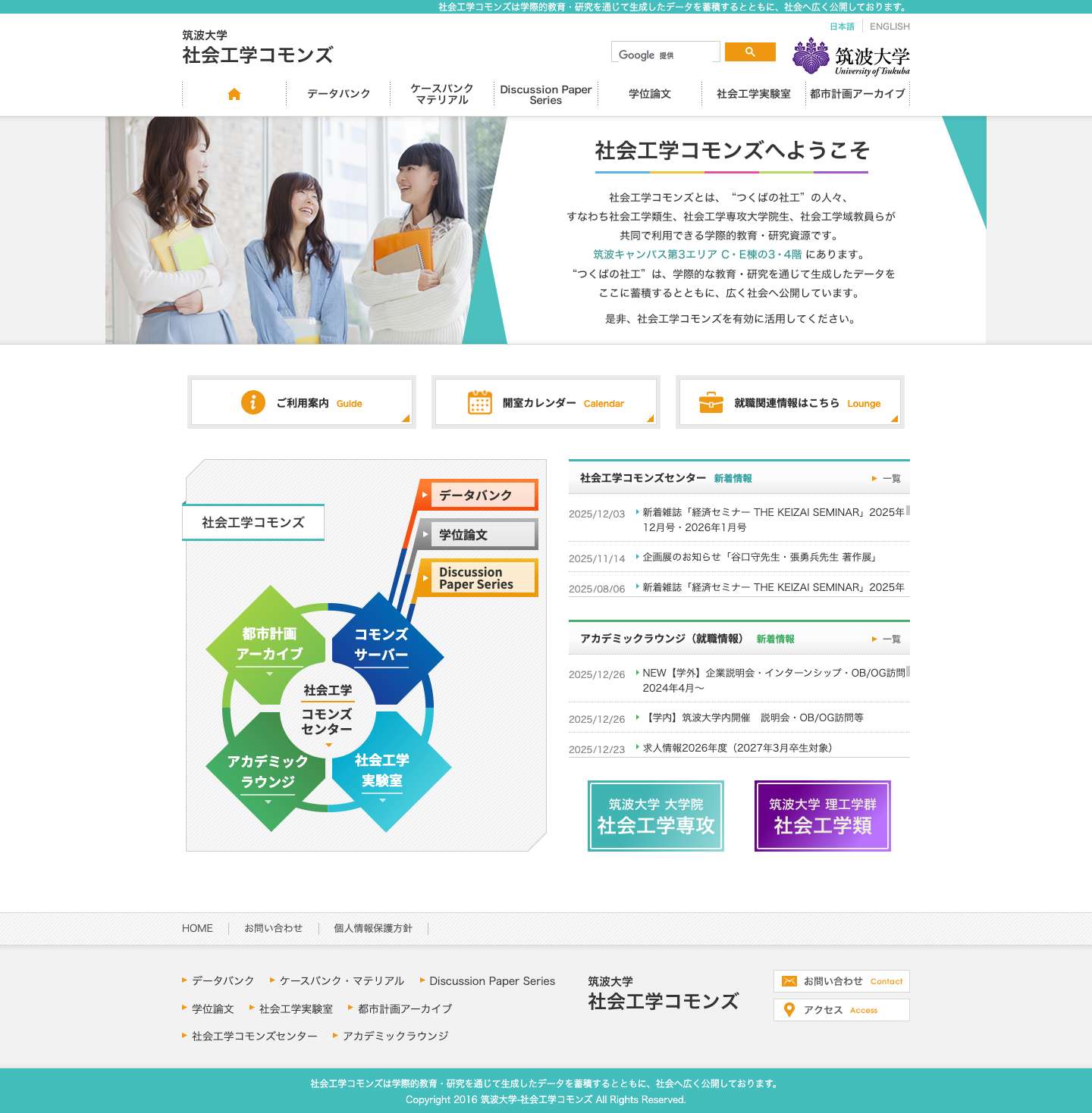 筑波大学社会工学コモンズ - Full Screenshot