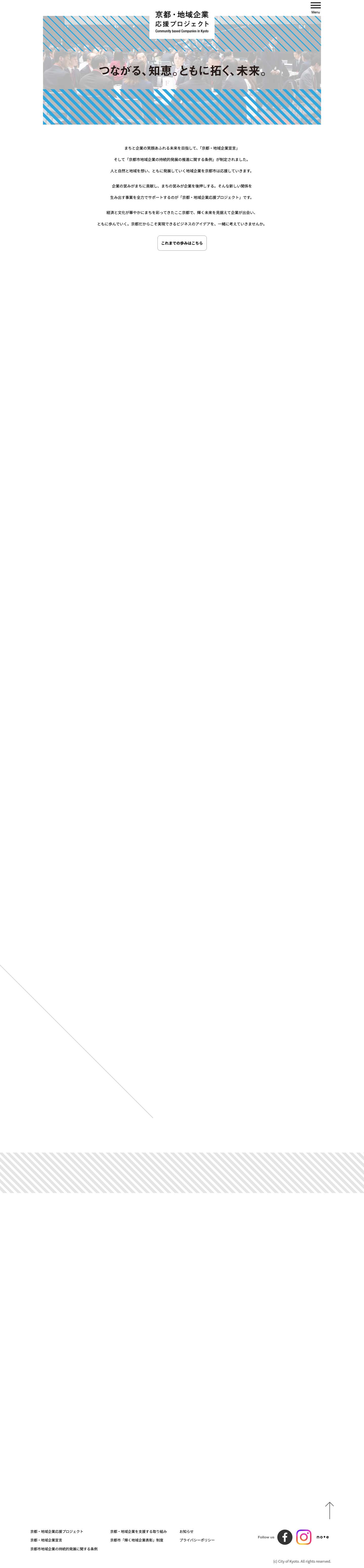 京都・地域企業応援プロジェクト - Full Screenshot