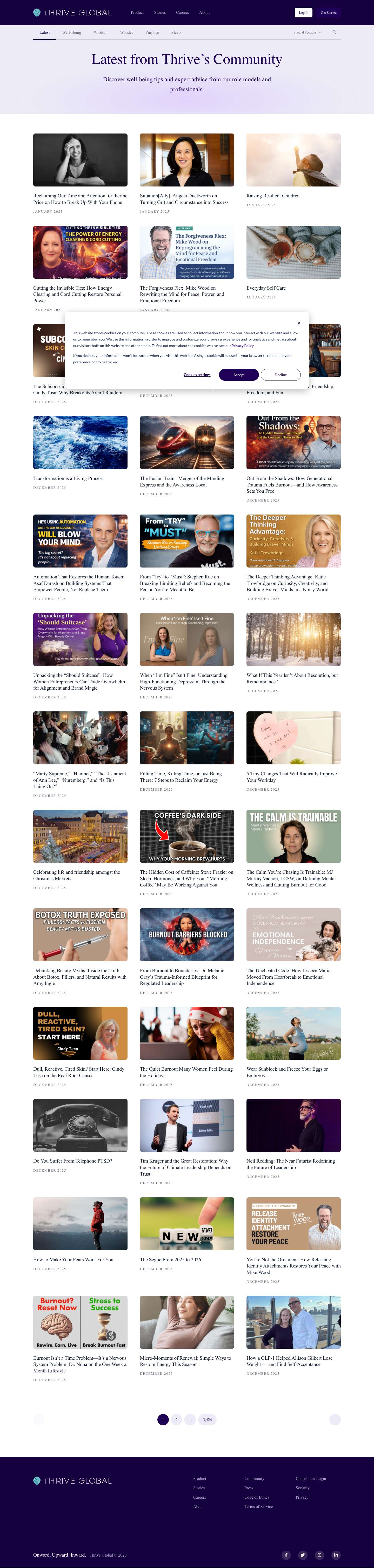 Thrive Global - Onward. Upward. Inward. - Full Screenshot