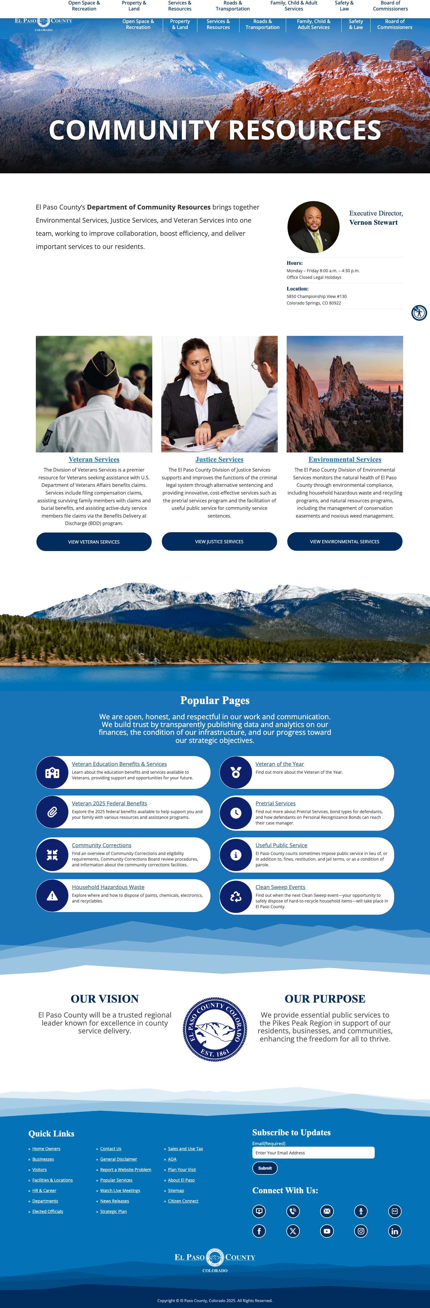 Community Resources - El Paso County Community Resources - Full Screenshot