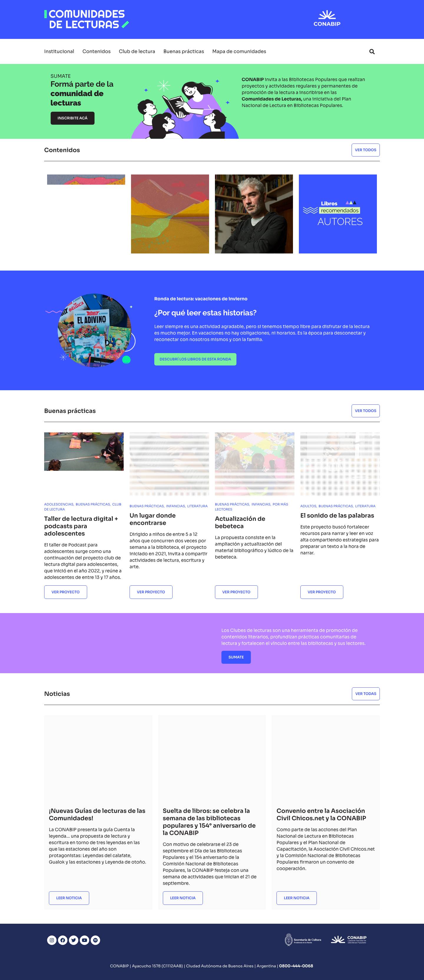 Comunidades de lecturas - Full Screenshot