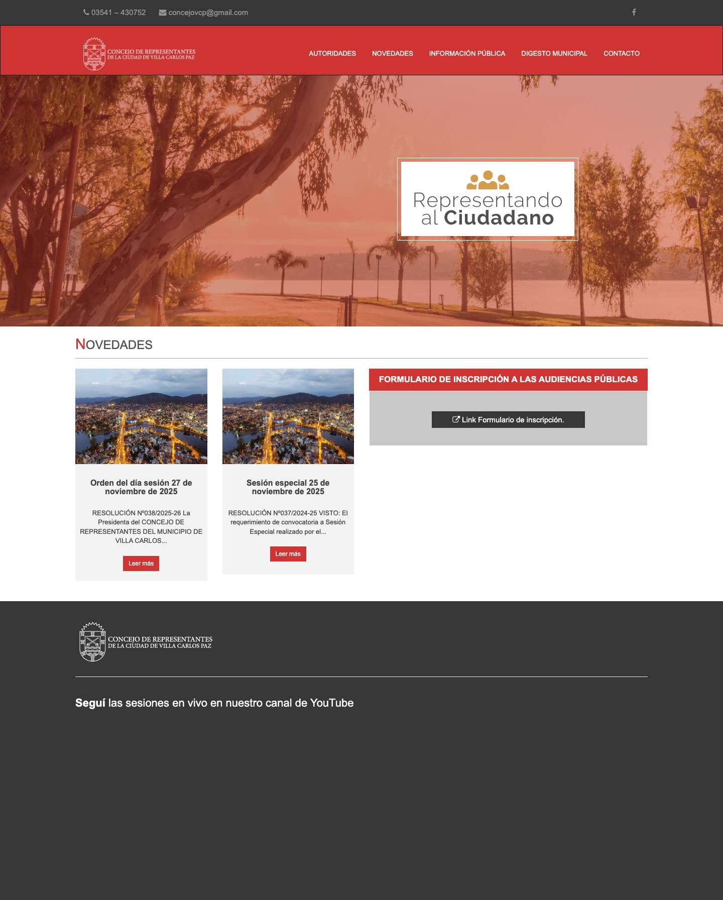 Concejo Deliberante VIlla Carlos PazConcejo Deliberante VIlla Carlos Paz - Full Screenshot