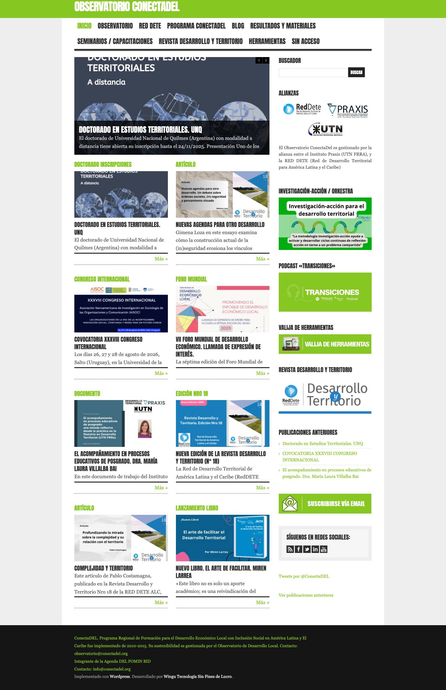 Observatorio Conectadel - Full Screenshot