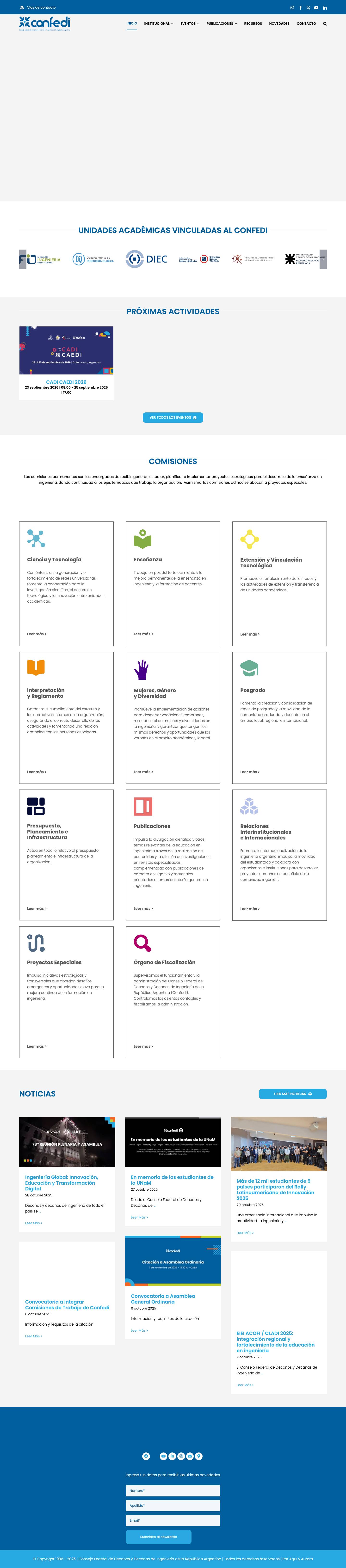 CONFEDI – Consejo Federal de Decanos y Decanas de Ingeniería de la República Argentina - Full Screenshot