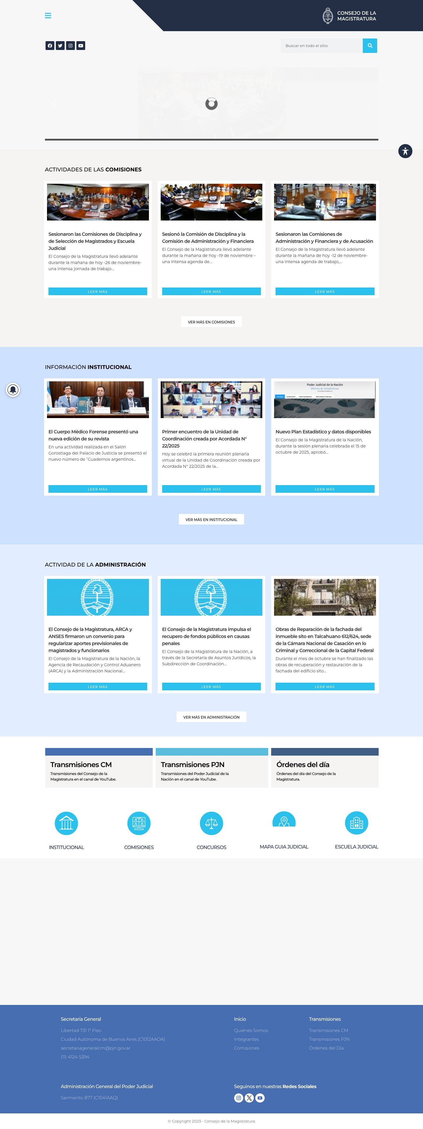 Consejo de la Magistratura - Full Screenshot