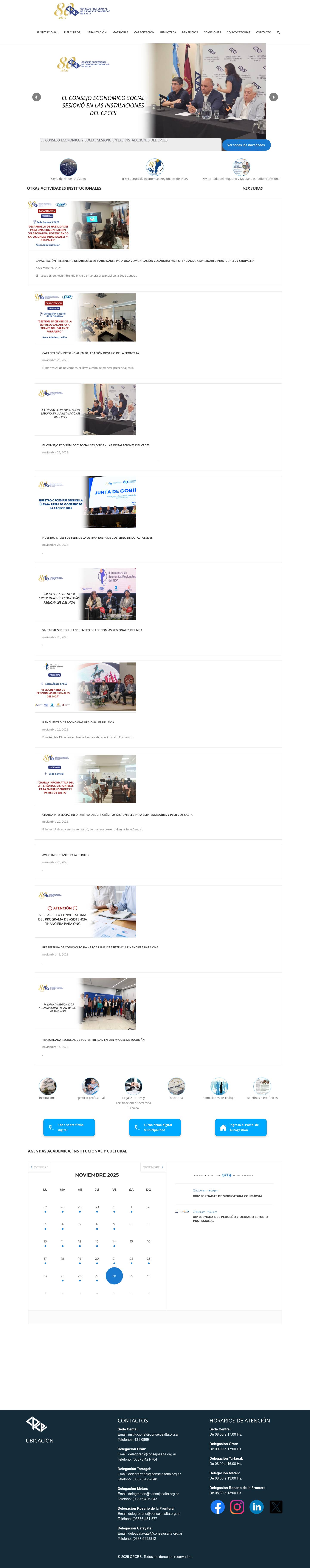 - Consejo Profesional de Ciencias Económicas - Full Screenshot