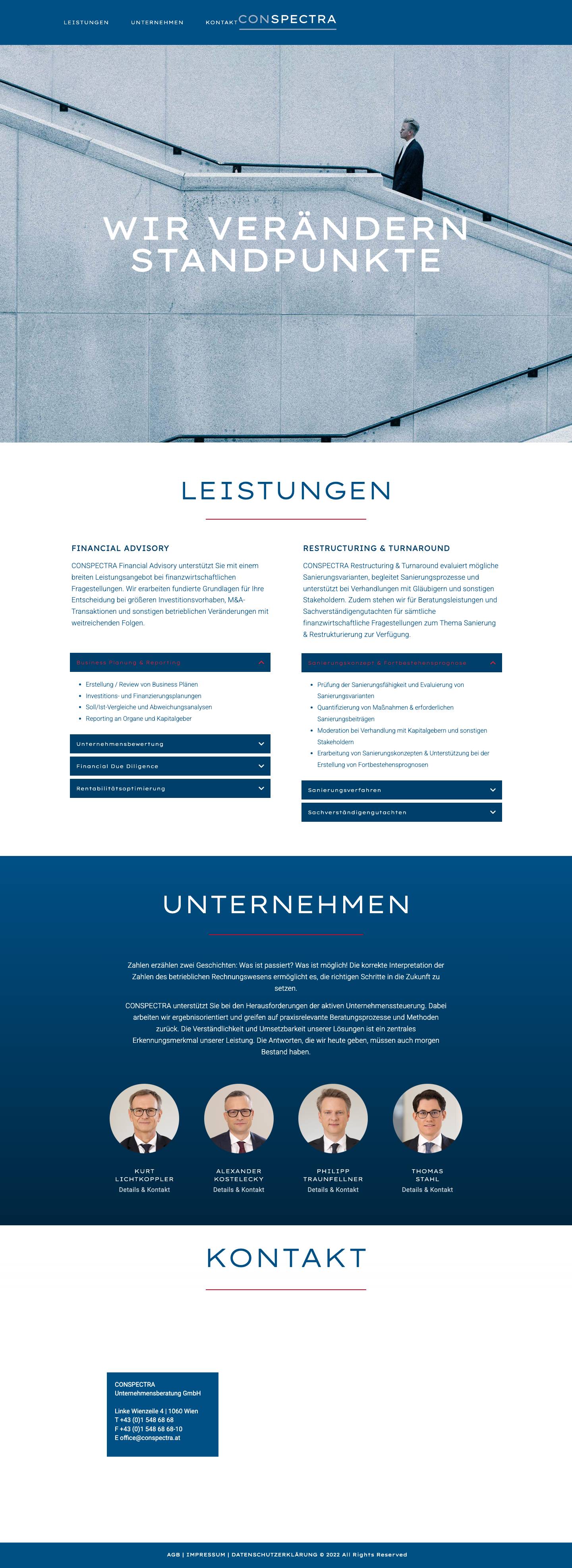 CONSPECTRA – Unternehmensberatung GmbH - Full Screenshot