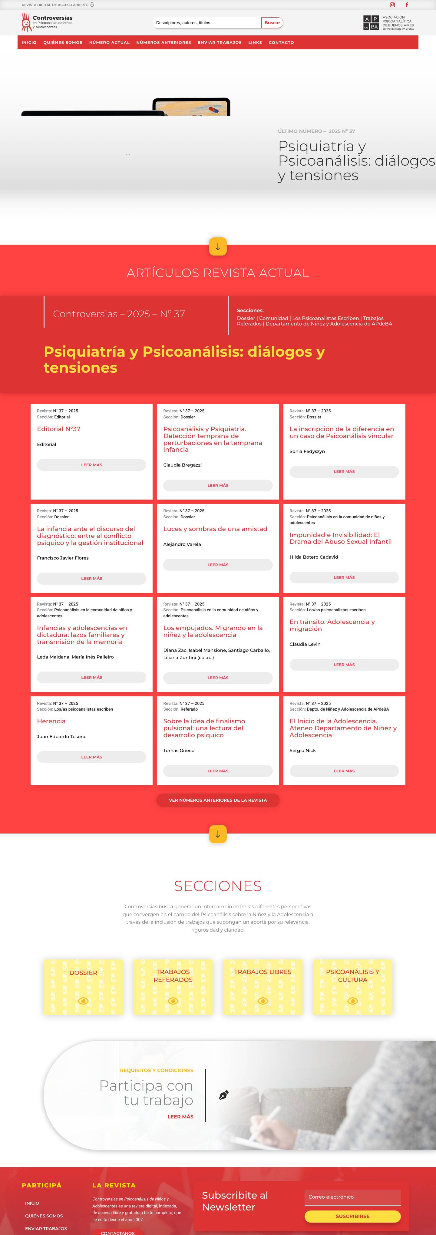 Controversias | Revista Digital de APdeBA - Full Screenshot