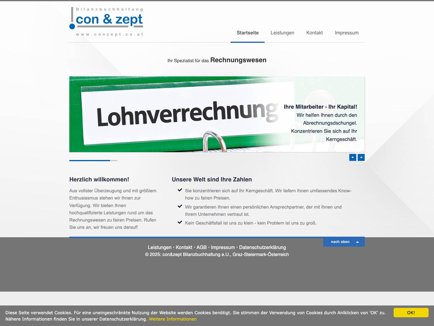 con&zept Bilanzbuchhaltung Graz - Full Screenshot