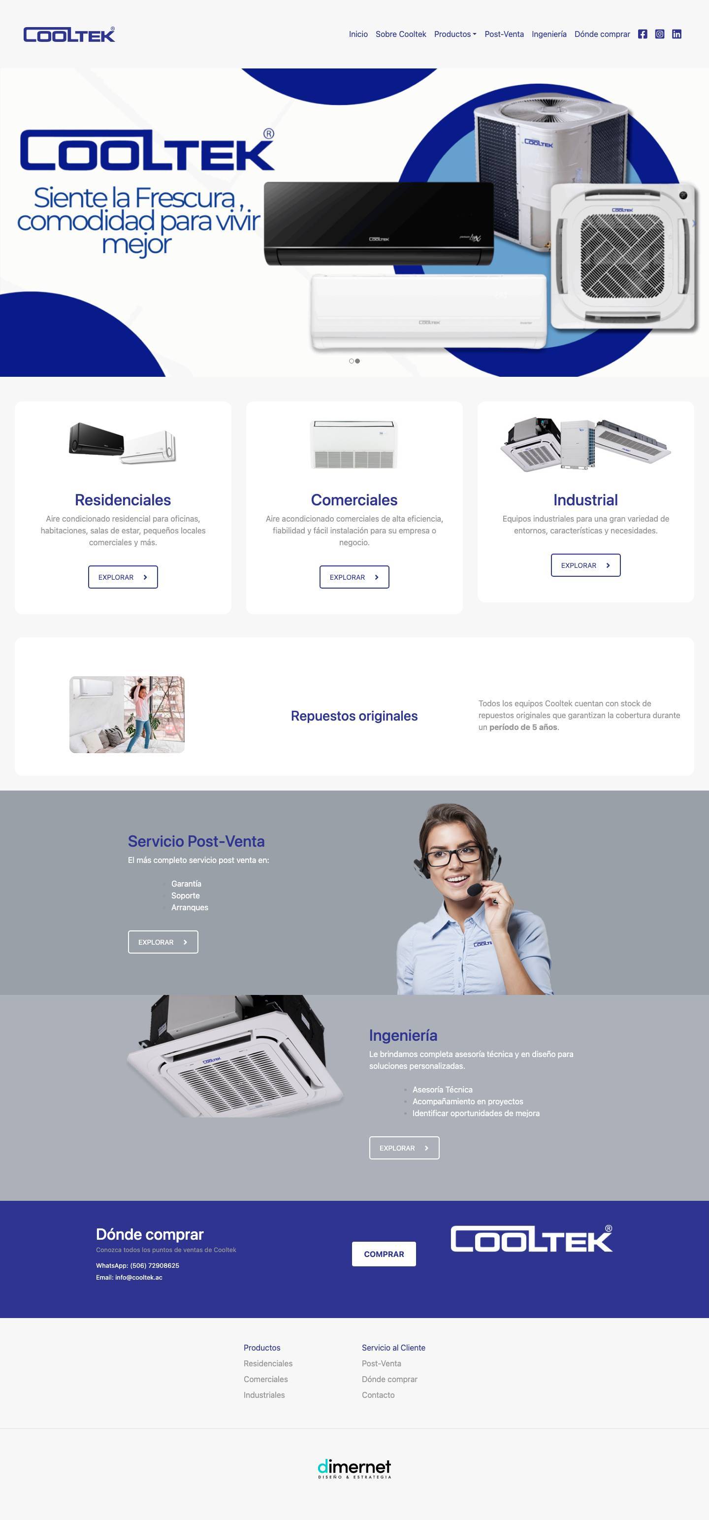 Cooltek – Siente la frescura, comodidad para vivir mejor. - Full Screenshot