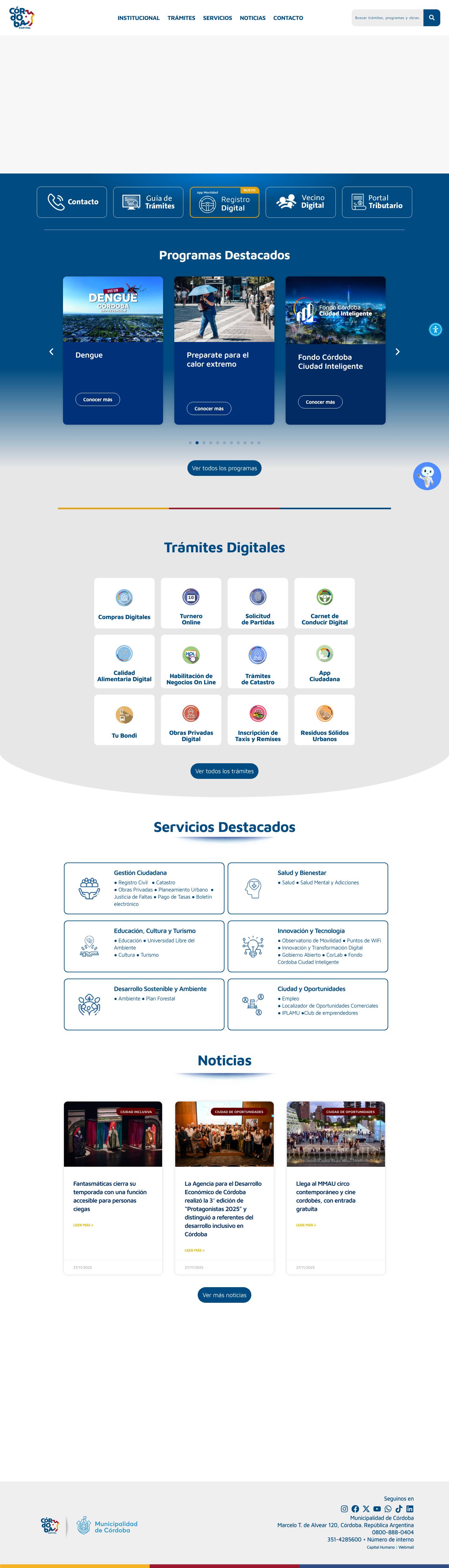 Juntos Hacemos Más • Municipalidad de Córdoba. - Full Screenshot