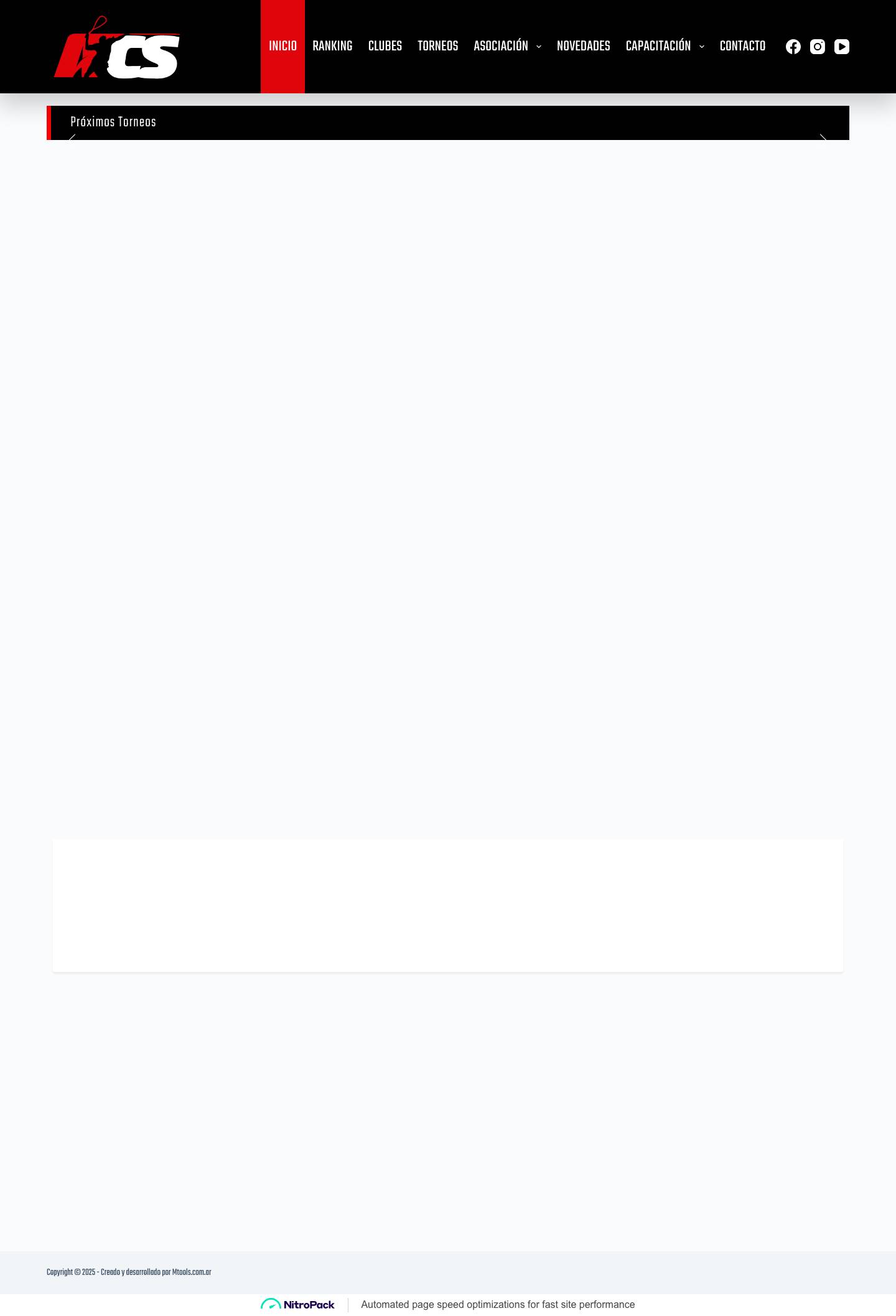 Asociación Cordobesa de Squash ACS | ACS - Full Screenshot