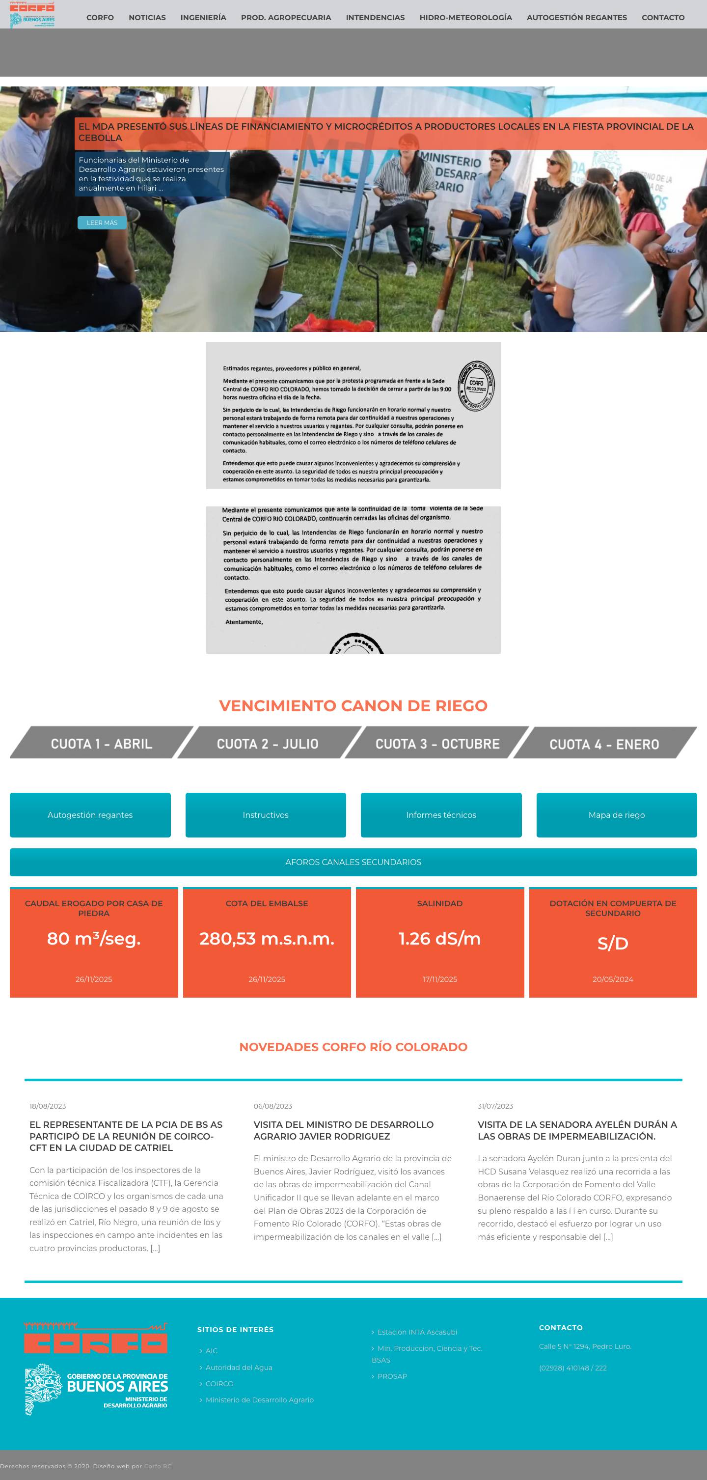 CORFO | Río Colorado - Full Screenshot