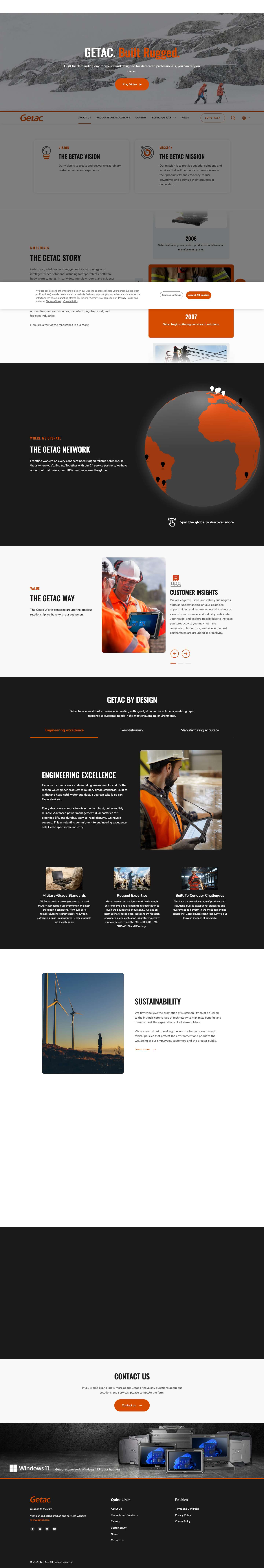 Who We Are - Getac CorporateWho We Are - Getac Corporate - Full Screenshot