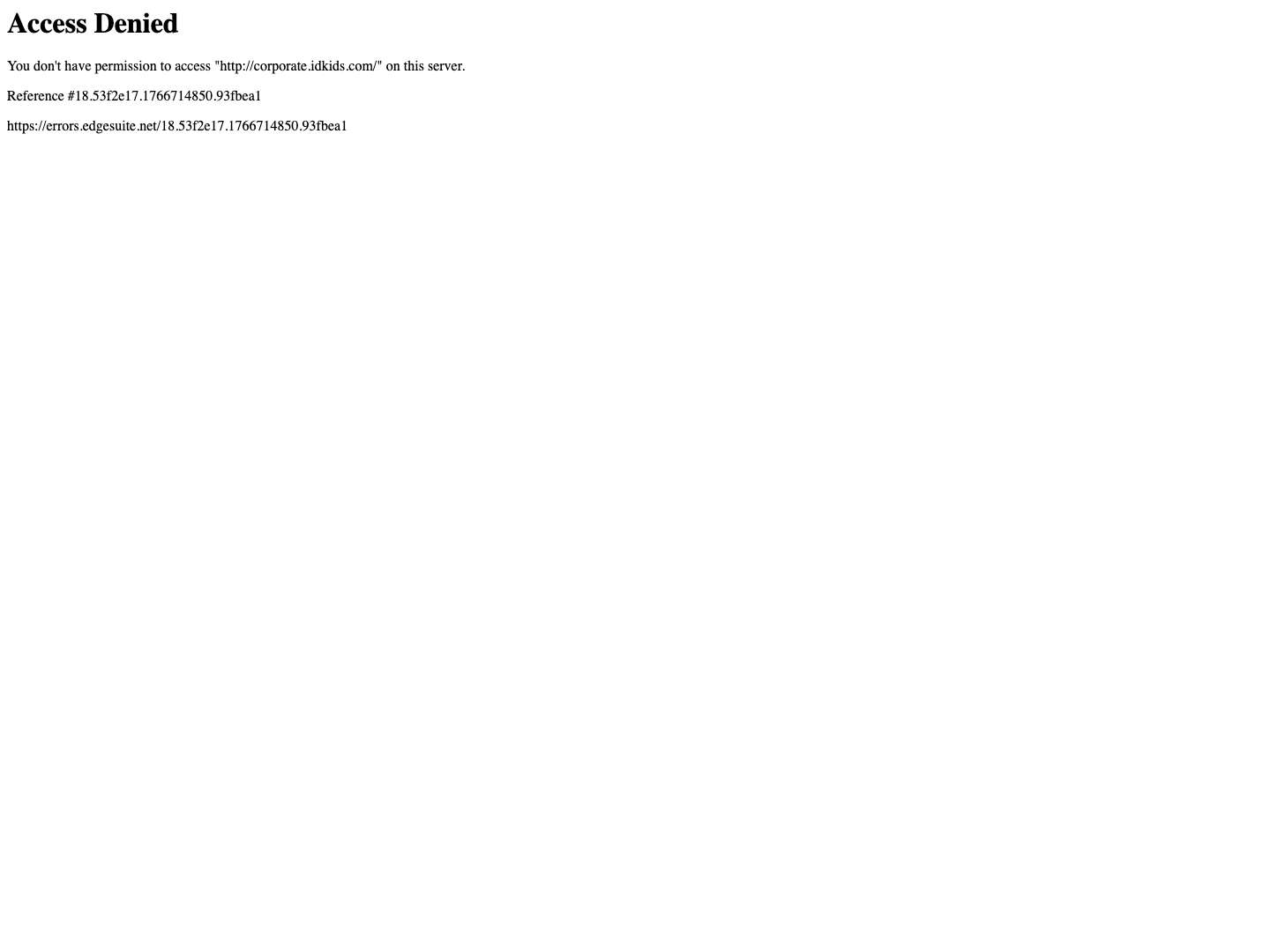 Site corporate IDKIDS - Full Screenshot