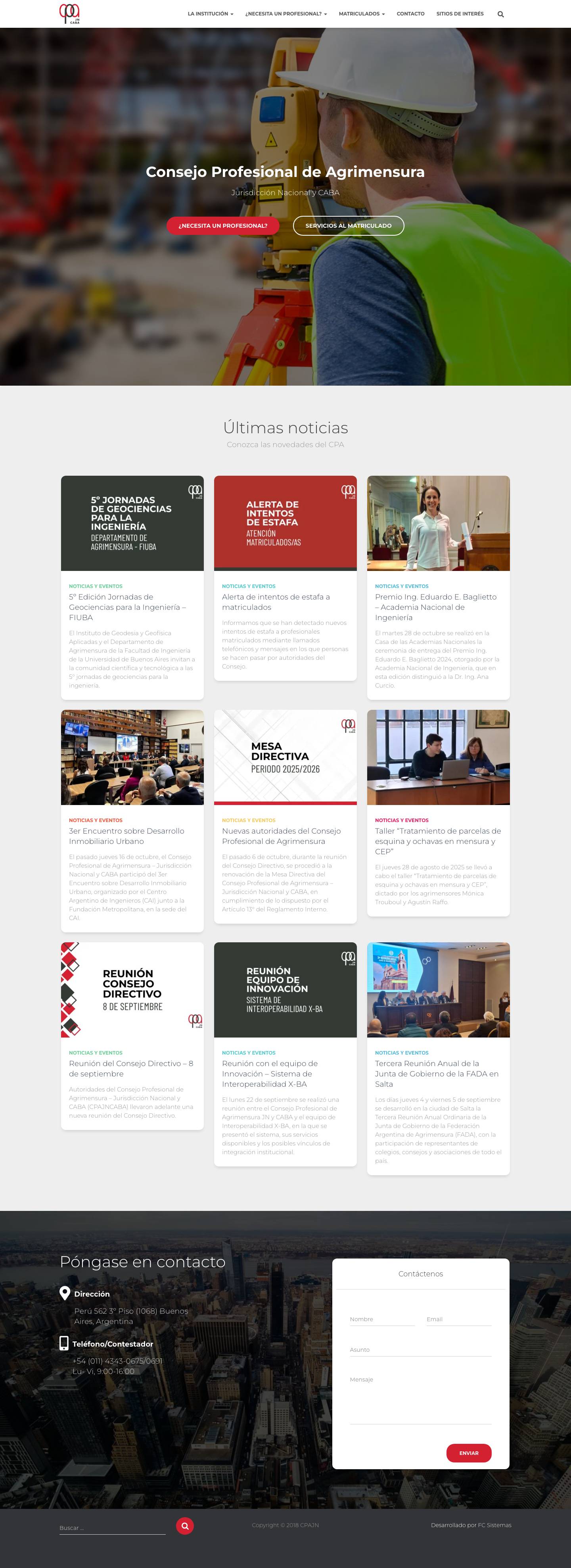 CPA – JN y CABA - Full Screenshot