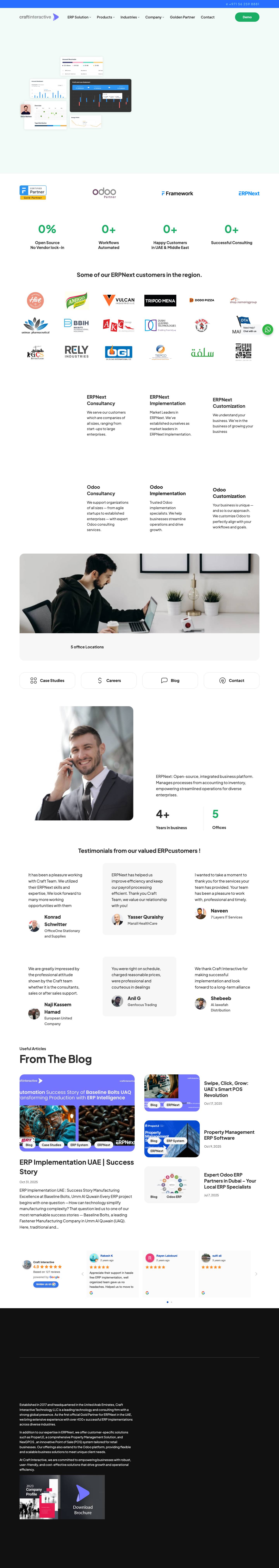 Craft Interactive | ERPNext Dubai | Odoo | ERP Solutions | UAE - ERPNext Dubai | Odoo | #1 Exclusive ERP solution provider in the UAE | ERPNext | Odoo Dubai | ERPNext UAE - Full Screenshot