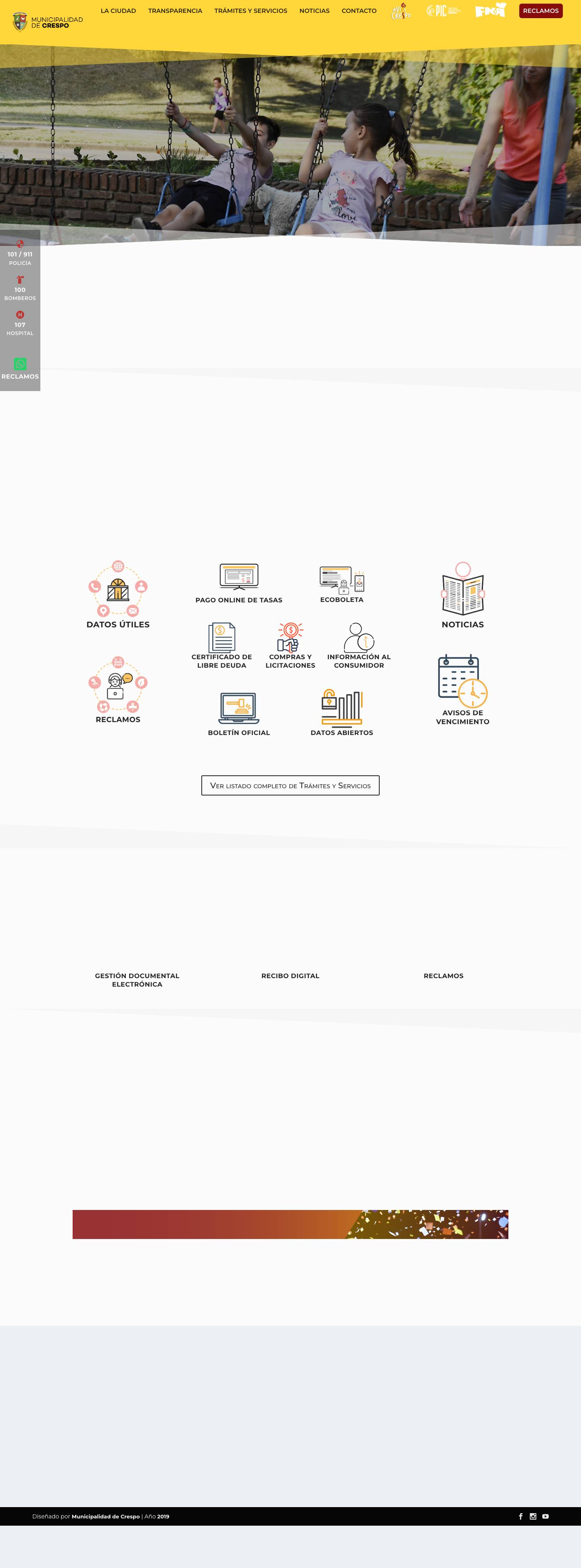 Municipalidad de la Ciudad de Crespo | Municipalidad de Crespo - Full Screenshot