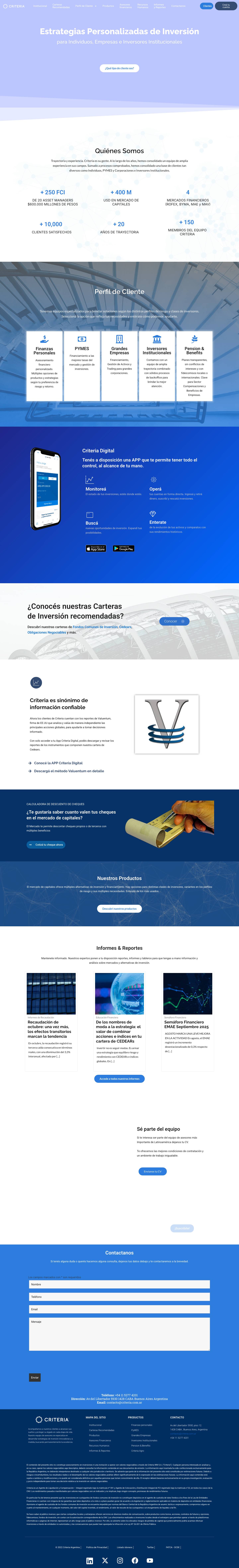 Estrategias de Inversión | Criteria Argentina - Full Screenshot