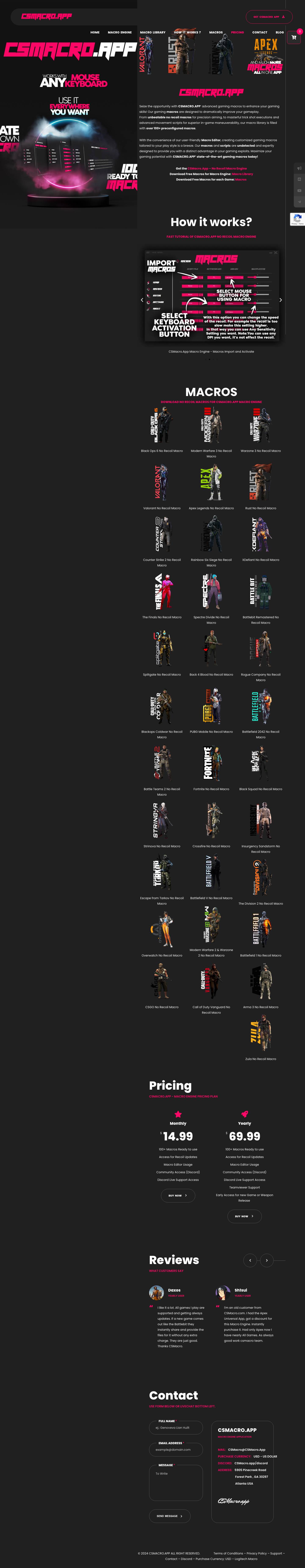 No Recoil Macro Engine CSMacro.App - Full Screenshot