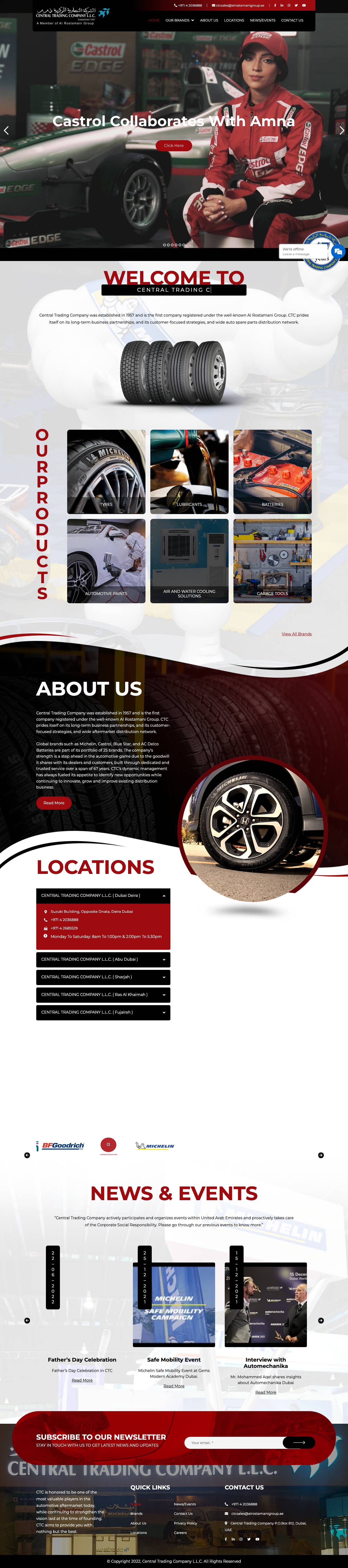 CTC - Automotive Aftermarket in UAE - Full Screenshot