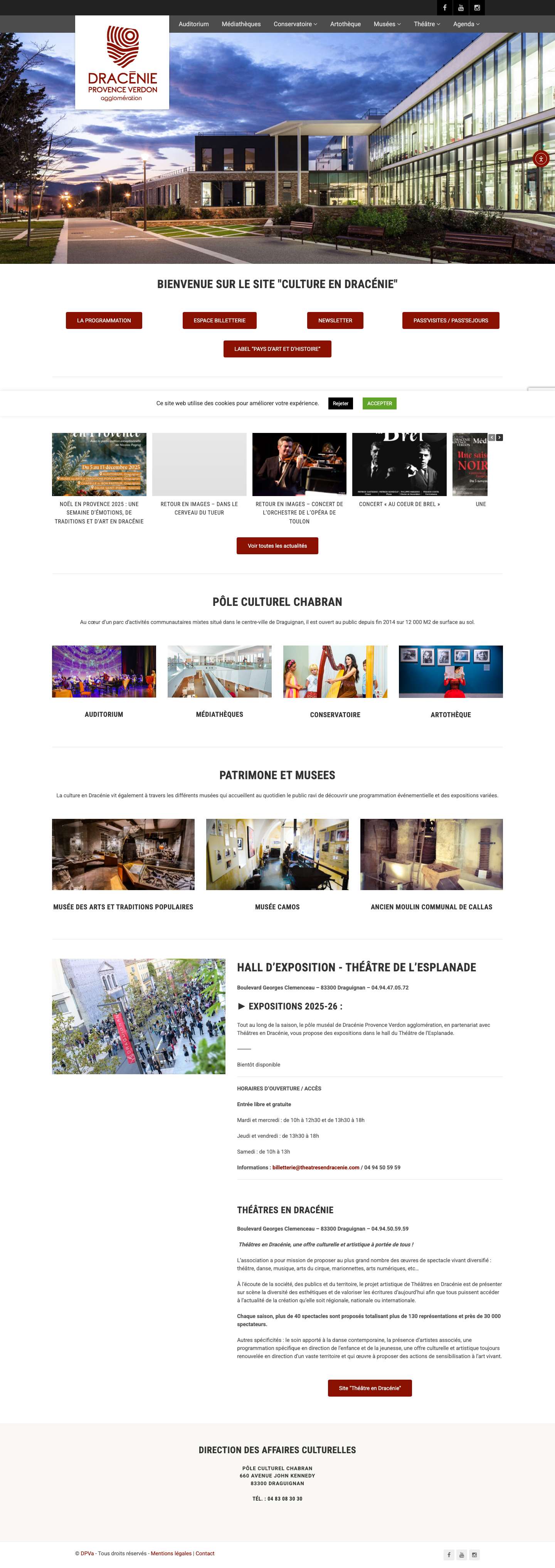 Culture en Dracénie – Toute la culture en Dracénie Provence Verdon - Full Screenshot