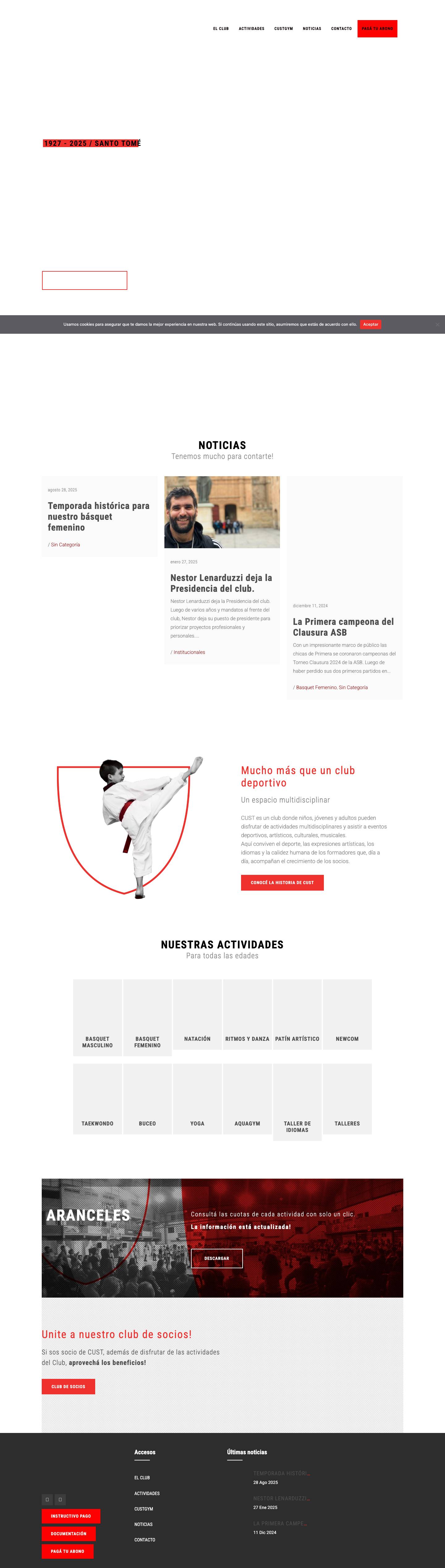 Home - Club Union Santo Tome - Full Screenshot