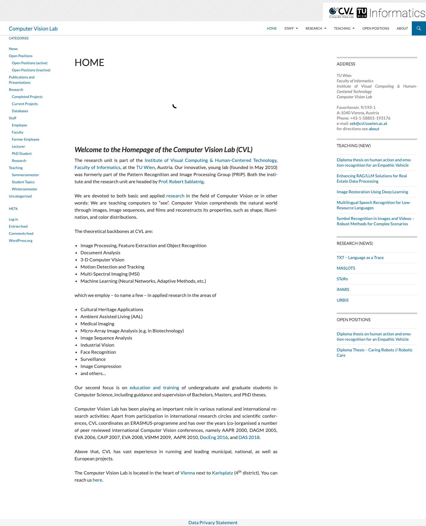 Computer Vision Lab - Full Screenshot