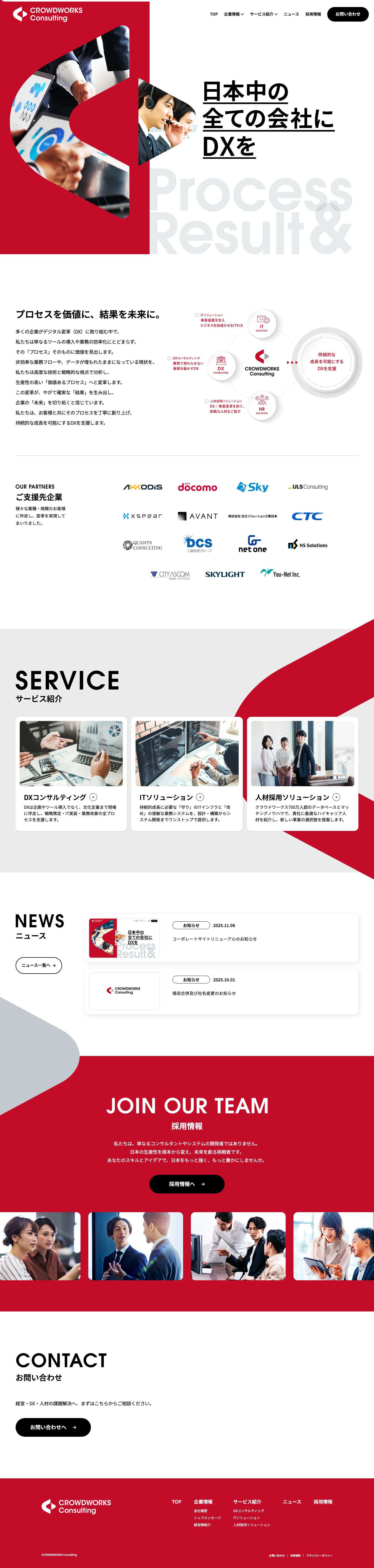 株式会社クラウドワークス コンサルティング｜“人”と“IT”を支援する会社 - Full Screenshot