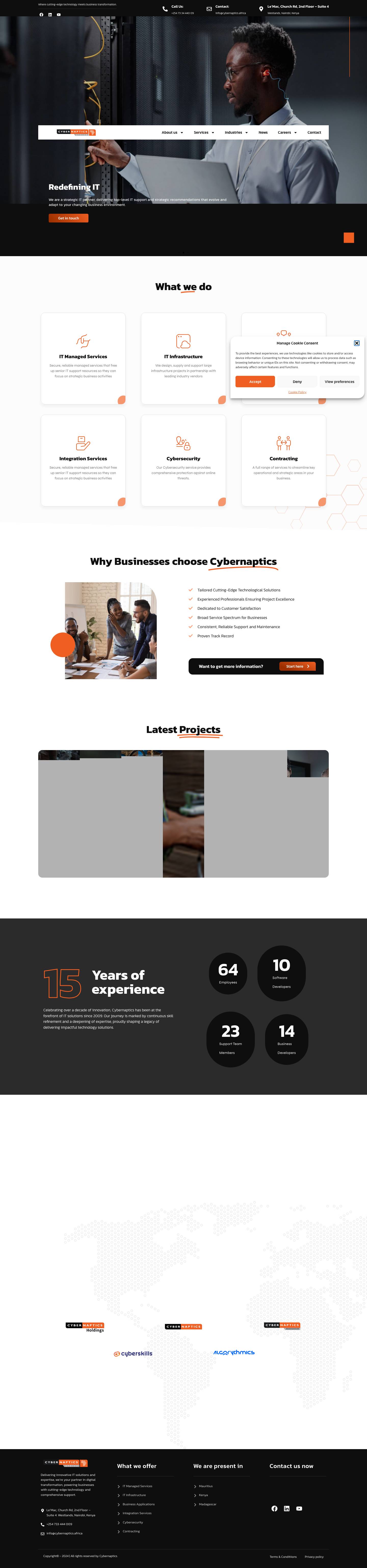 Home - Africa - Cybernaptics Africa - Full Screenshot