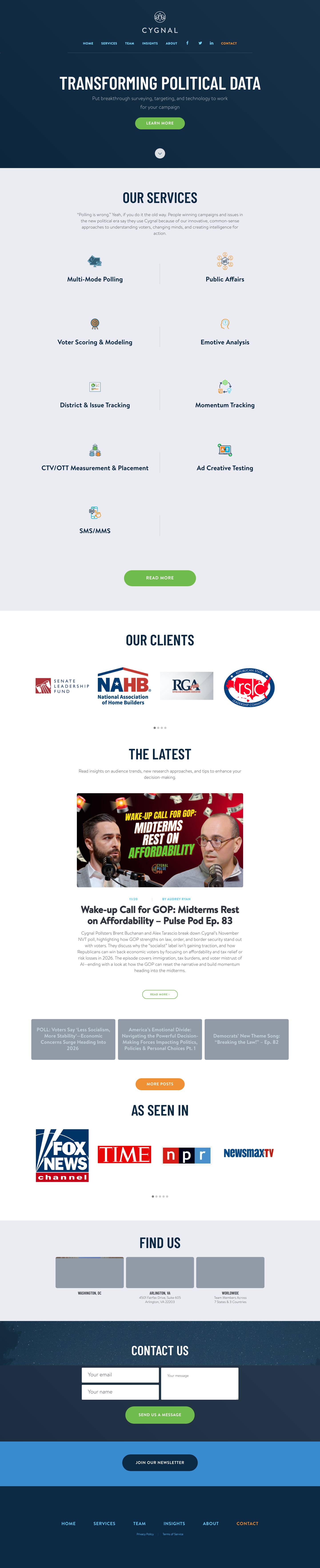 Home - Cygnal - Full Screenshot