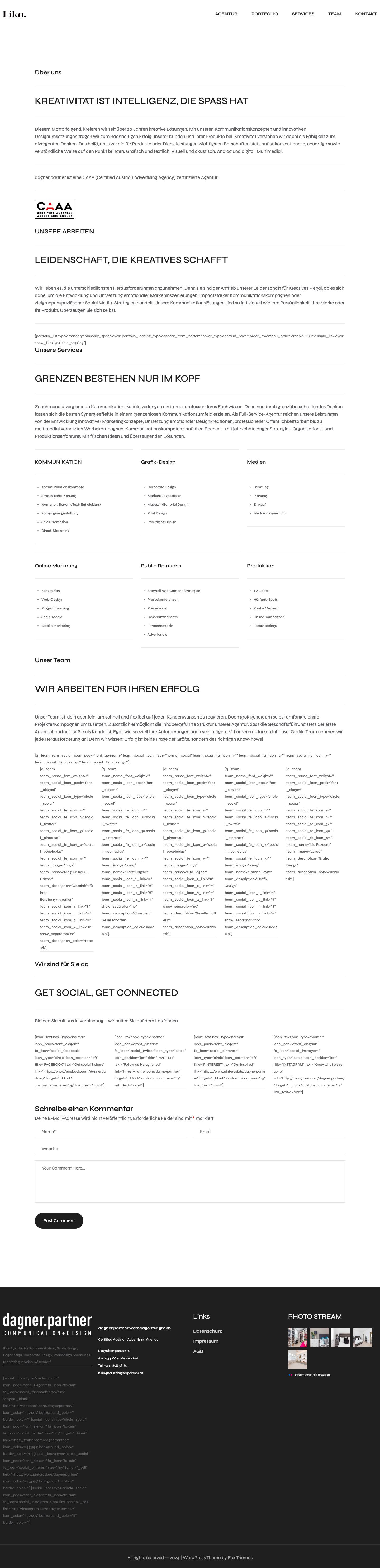 dagner.partner – Kommunikation + Design - Full Screenshot