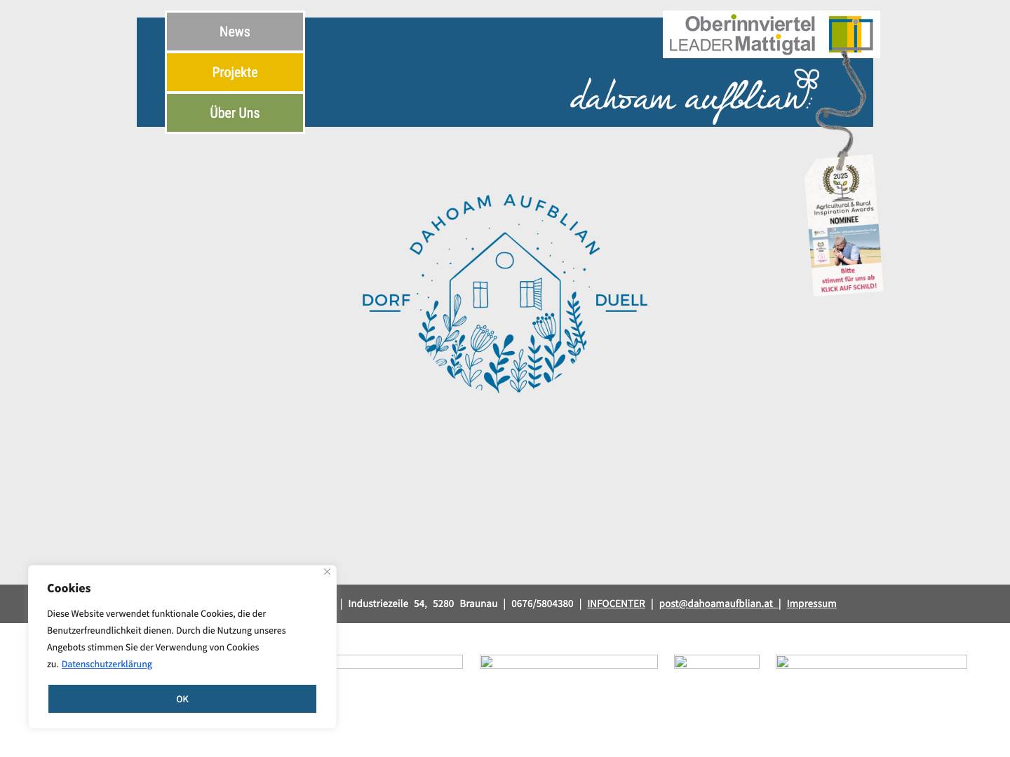 LEADER Oberinnviertel-Mattigtal | dahoam aufblian - Full Screenshot