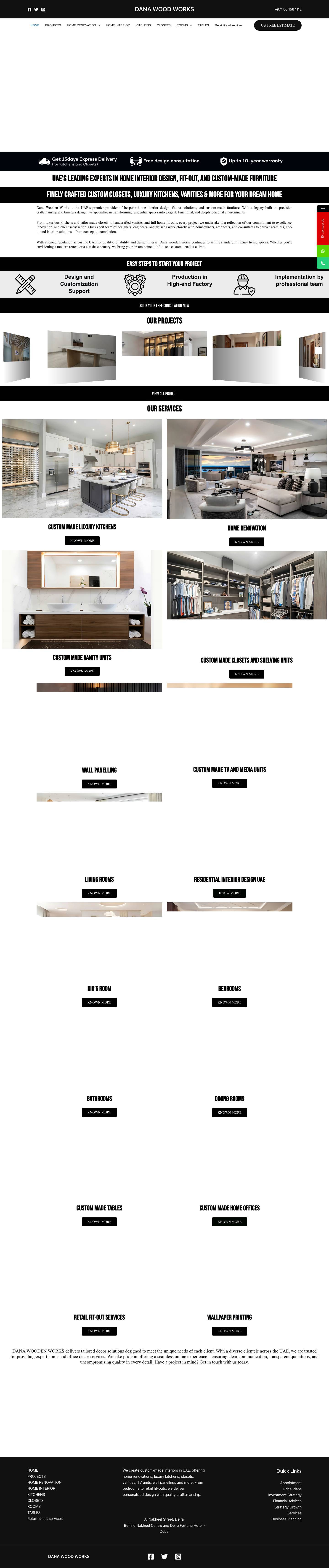 HOME - DANA WOOD WORKS - Full Screenshot